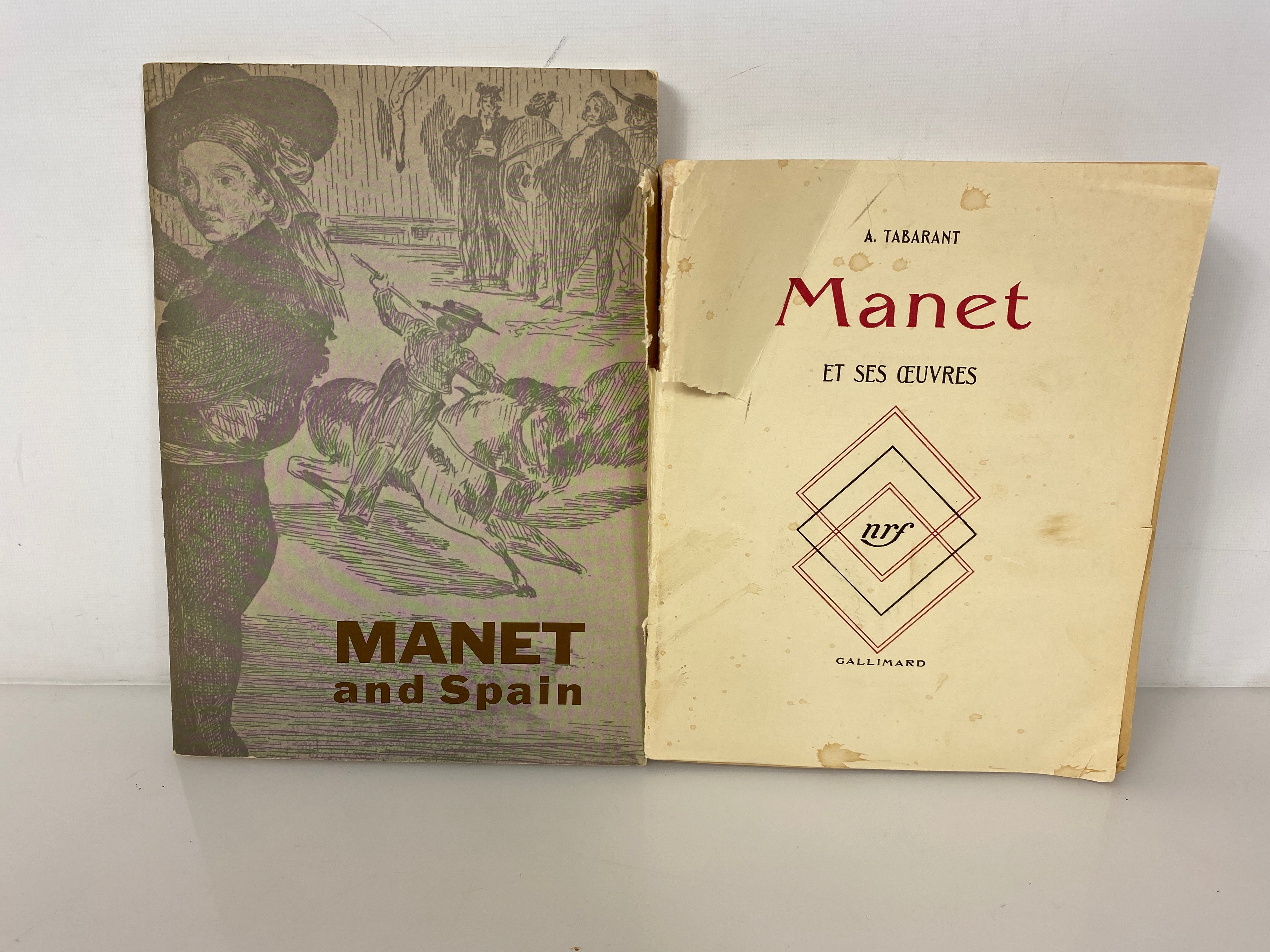2 Volumes: Manet et Ses Oeuvres (1947)/Manet and Spain (1969) Vintage SC
