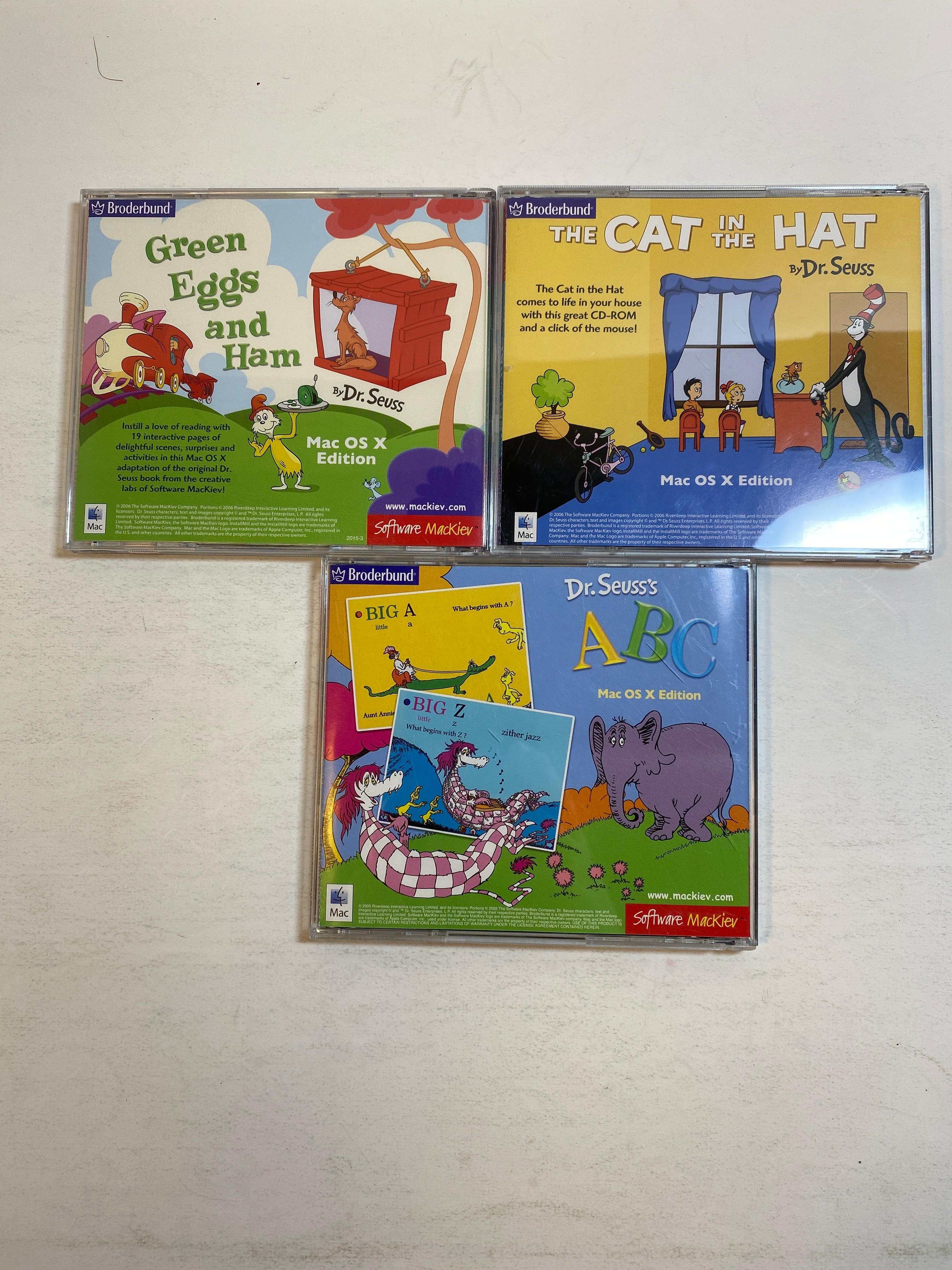 Lot of 3 Dr. Seuss Mac (OS X) Educational games 2006