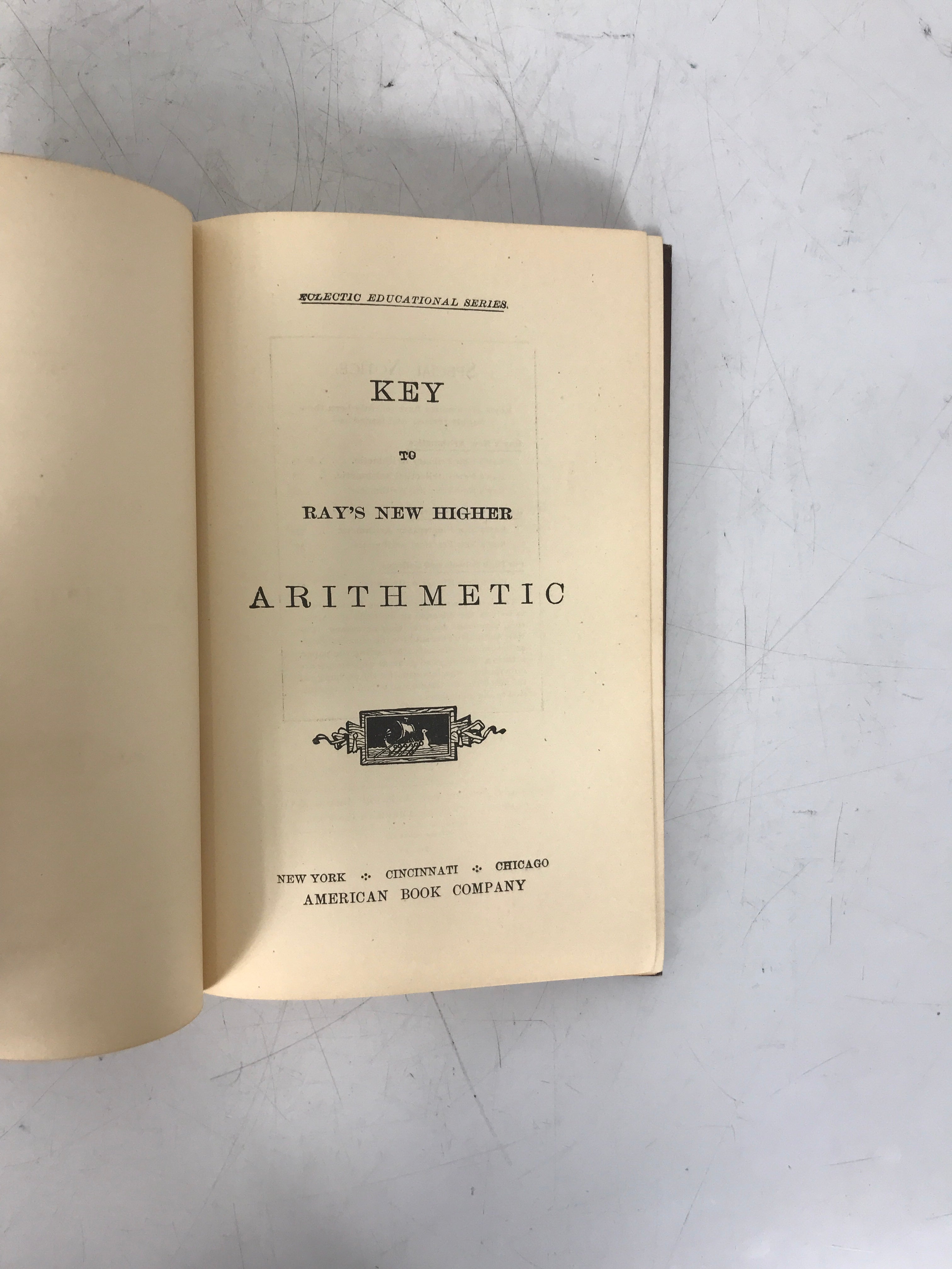 2 Ray's Mathematical Series New Higher Arithmetic & Key 1908/1909 HC