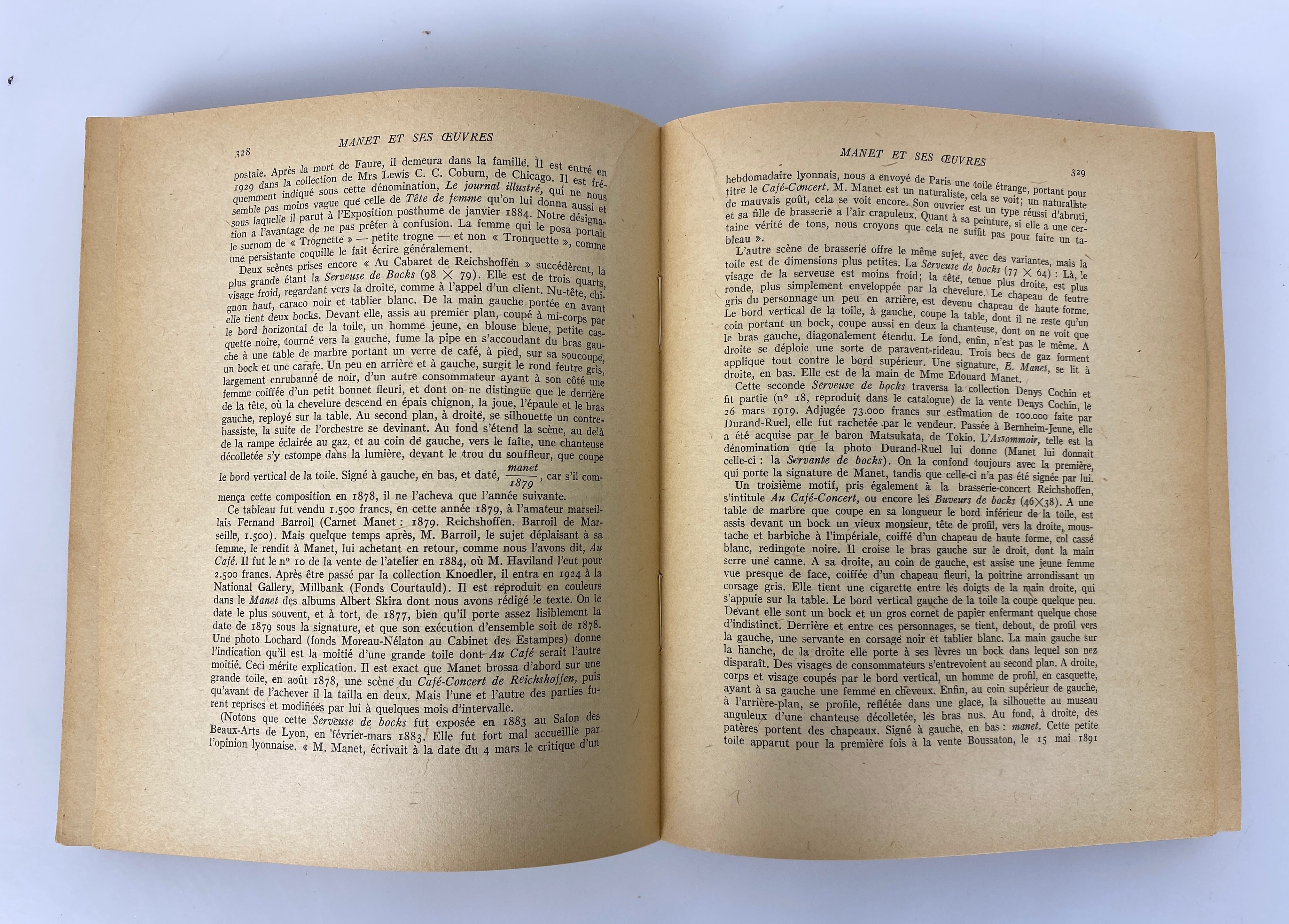 2 Volumes: Manet et Ses Oeuvres (1947)/Manet and Spain (1969) Vintage SC