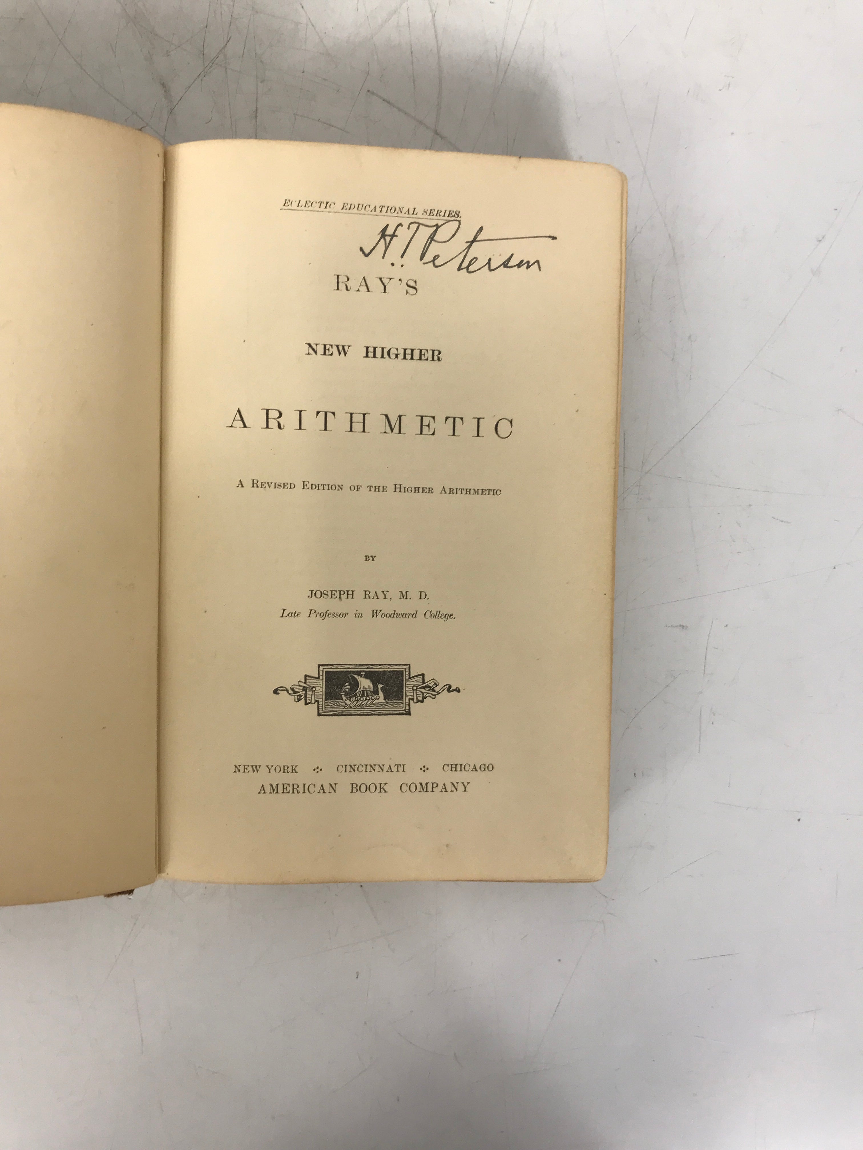 2 Ray's Mathematical Series New Higher Arithmetic & Key 1908/1909 HC