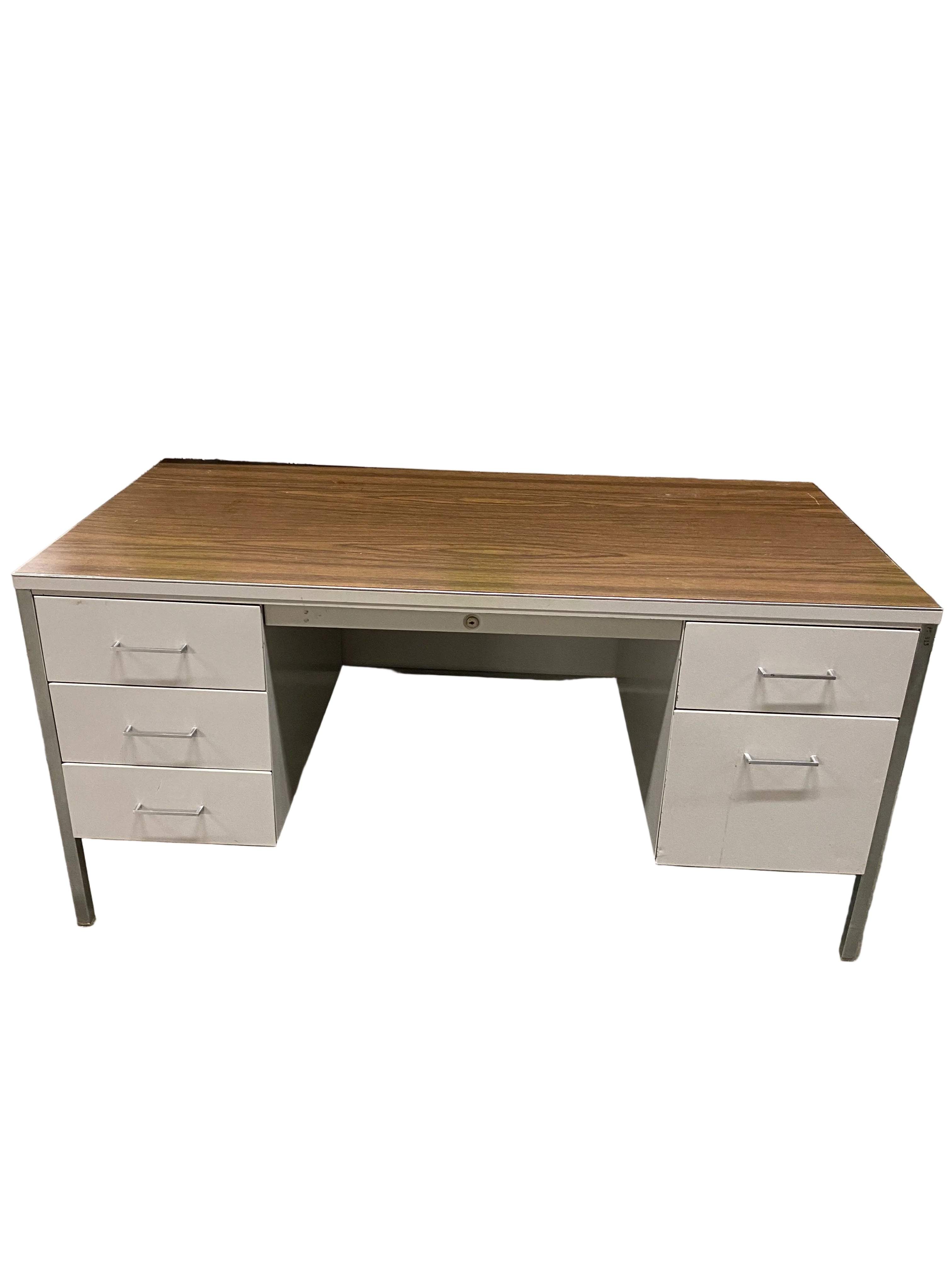 Steelcase Wood Table Top Grey Desk