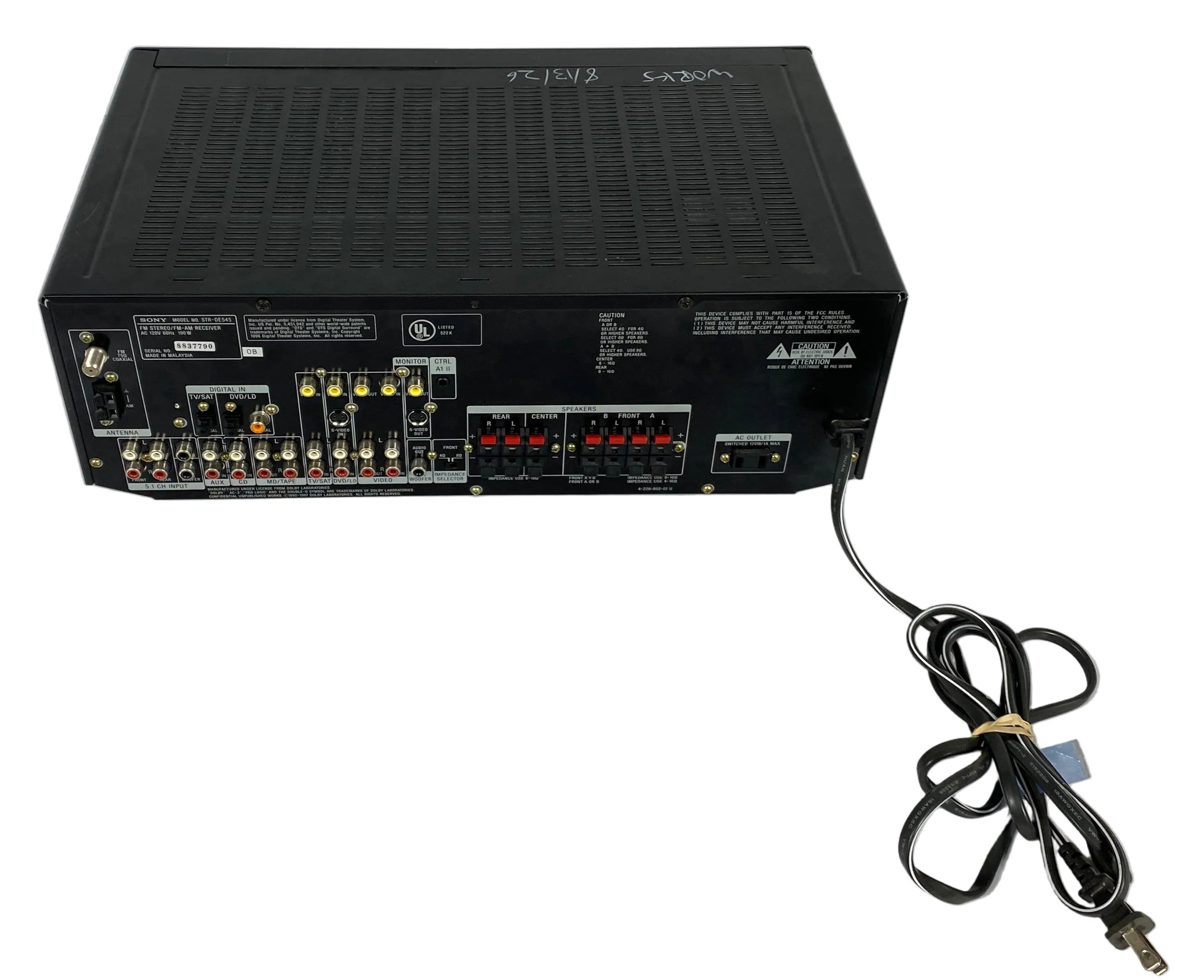 Sony STR-DE545 5.1-Channel Digital Surround Sound A/V Receiver