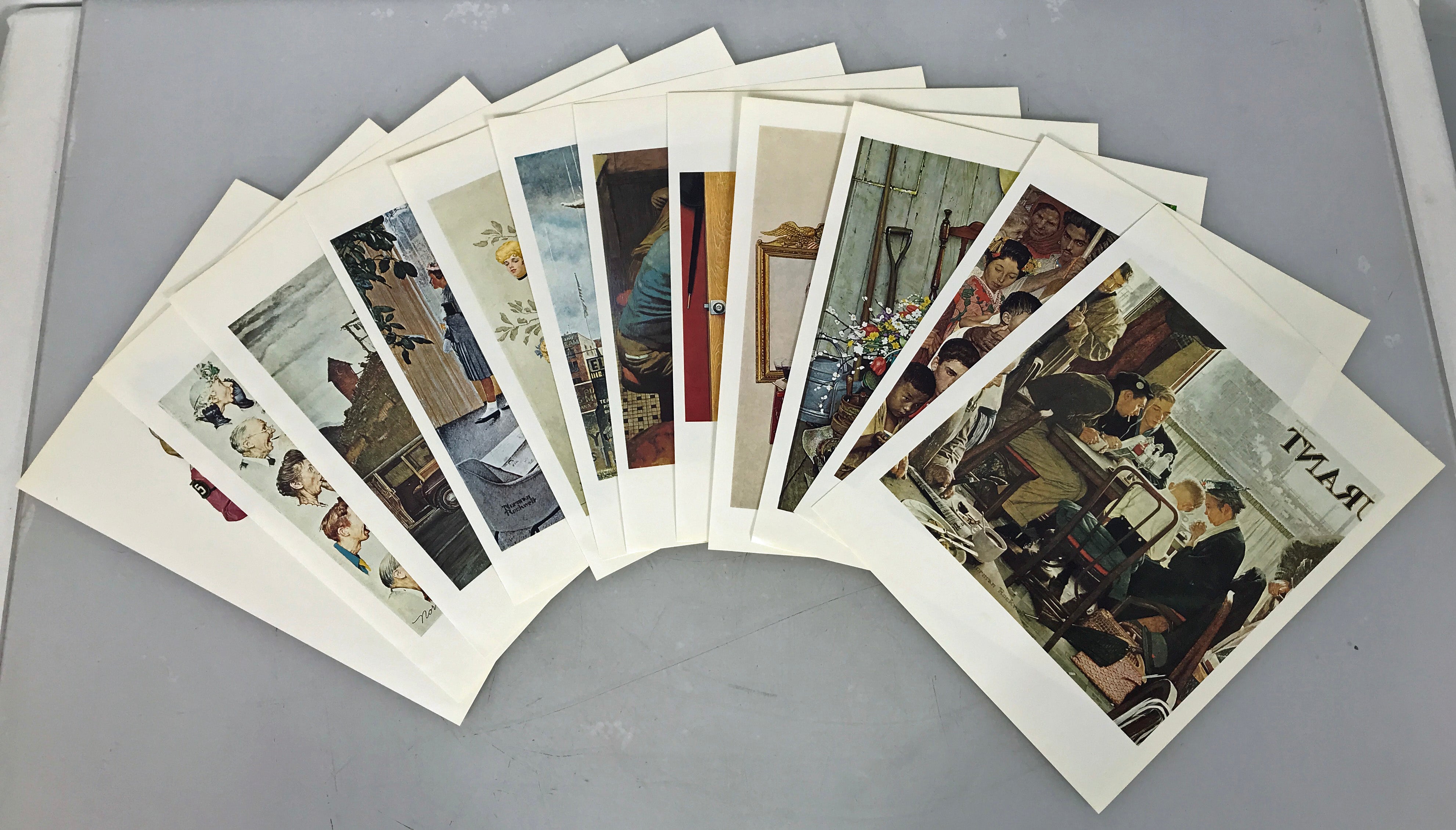 Set of 12 Assorted Norman Rockwell Prints (A)
