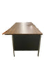 Metal Executive Desk With Wooden Table Top