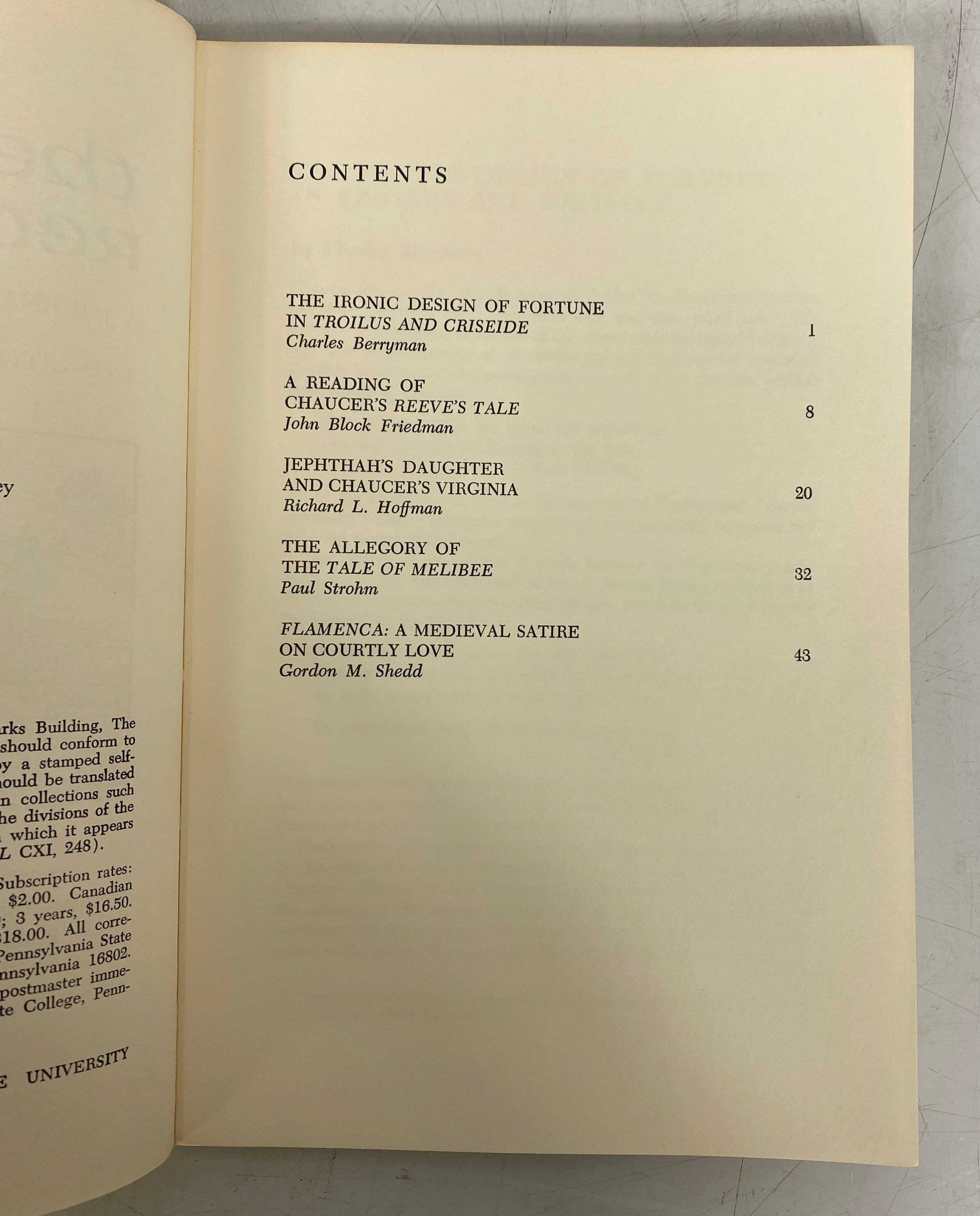 Lot of 12: The Chaucer Review Vol 1, 2, & 3 Complete Summer 1966-Spring 1969 SC