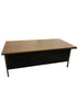Metal Executive Desk With Wooden Table Top