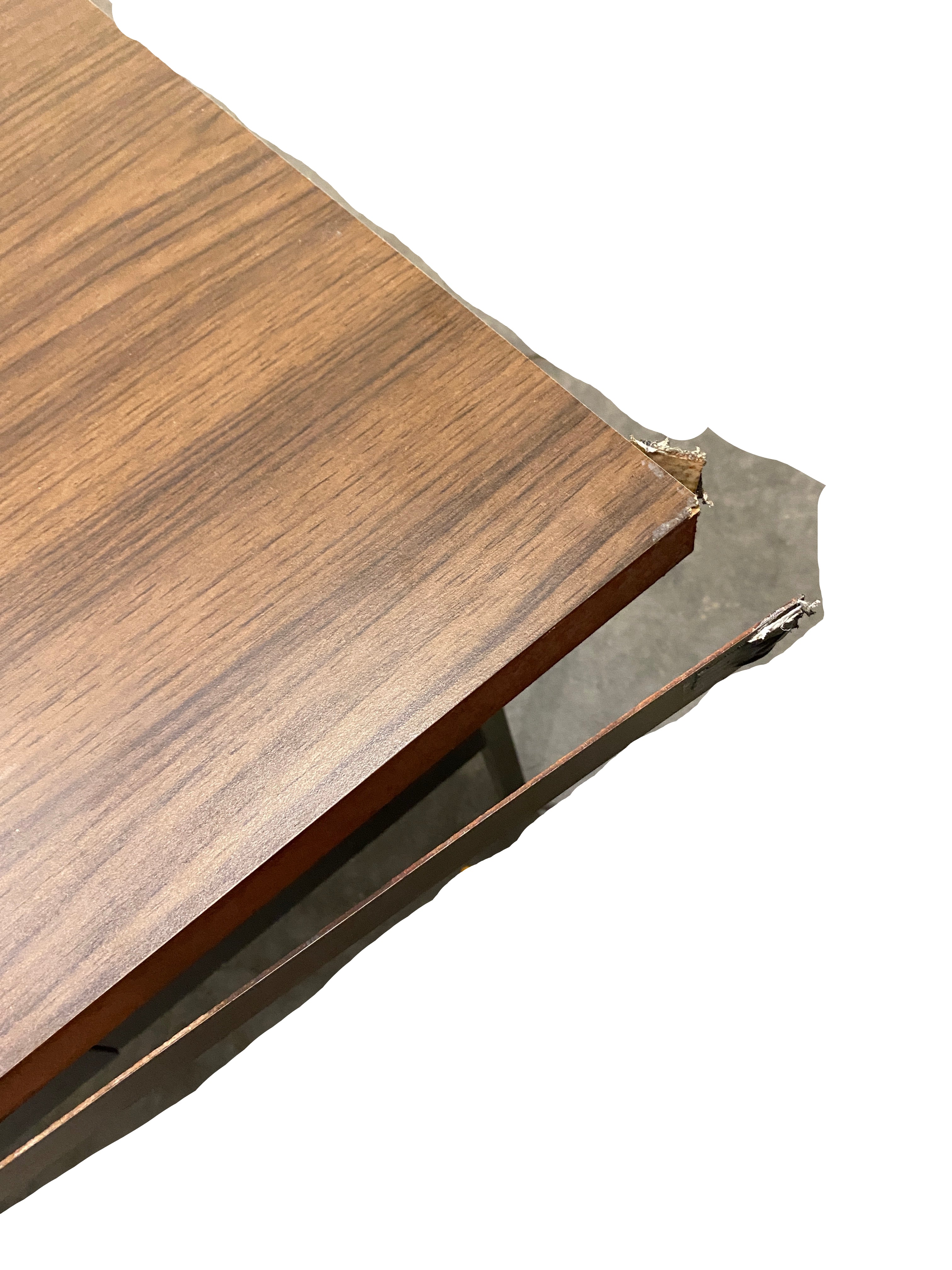 Metal Executive Desk With Wooden Table Top