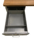 Metal Executive Desk With Wooden Table Top