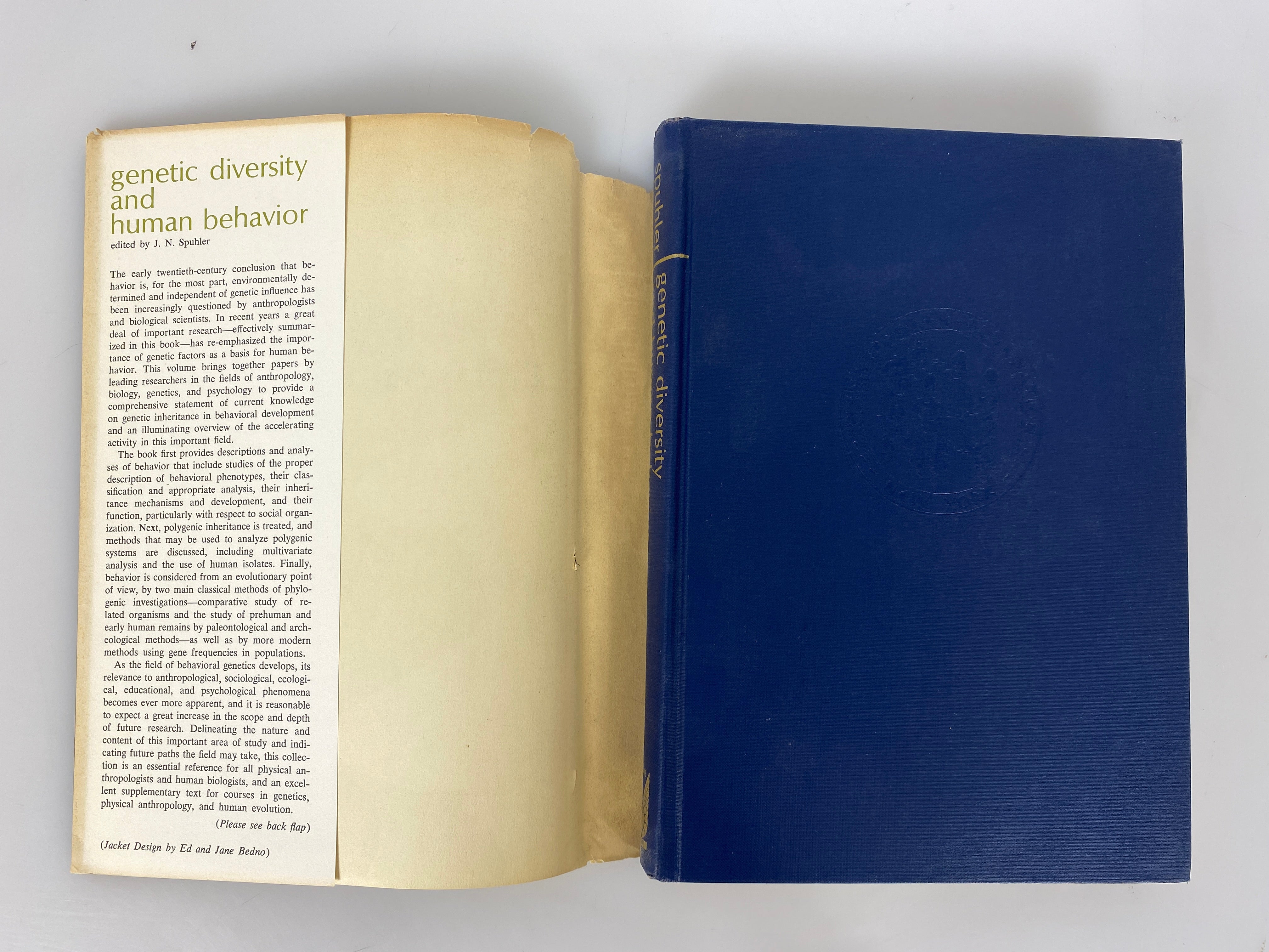 Genetic Diversity and Human Behavior by J.N. Spuhler 1967 Vintage HC DJ
