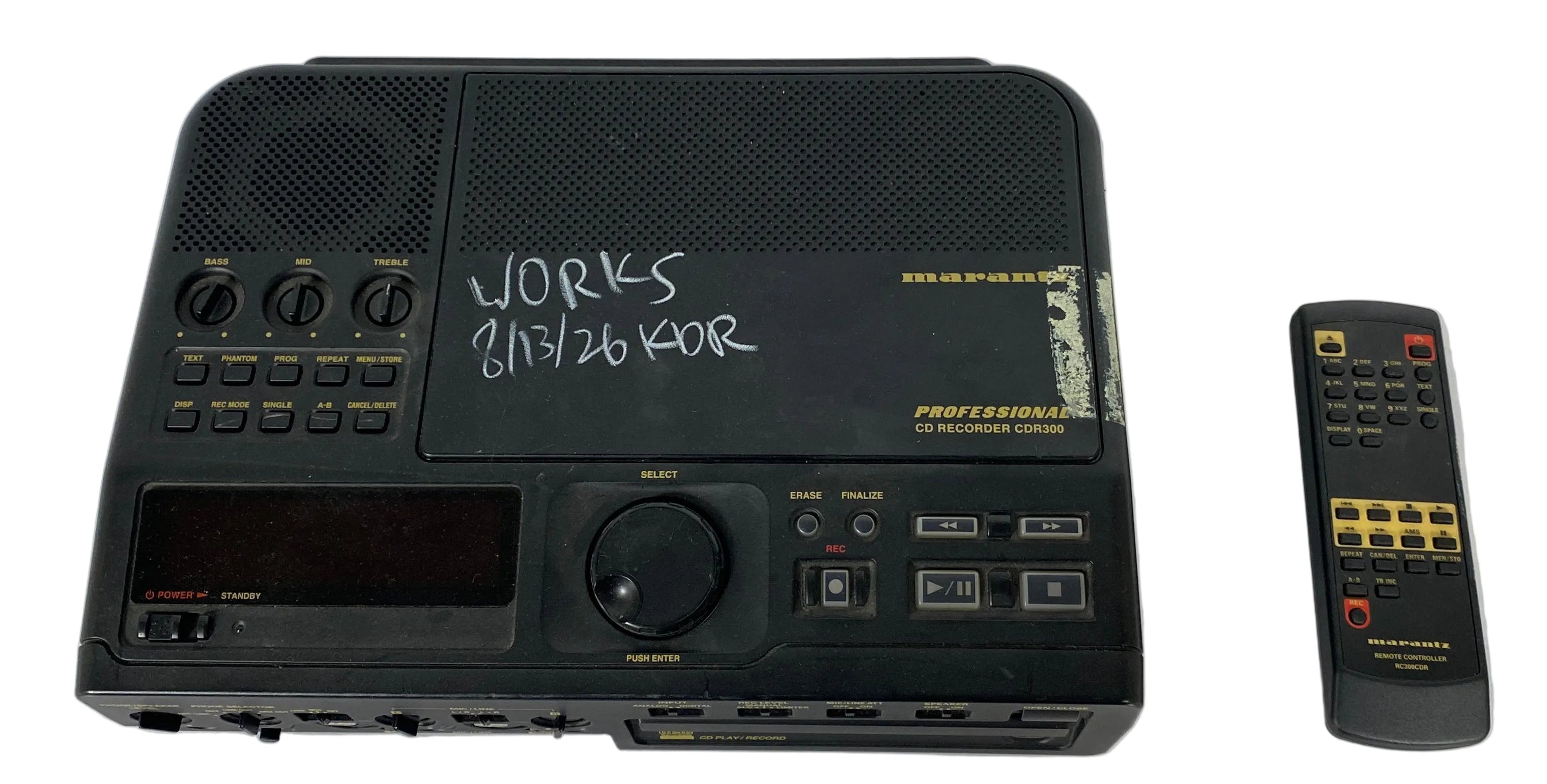 Marantz CDR300/U1B CD Recorder W/ Remote