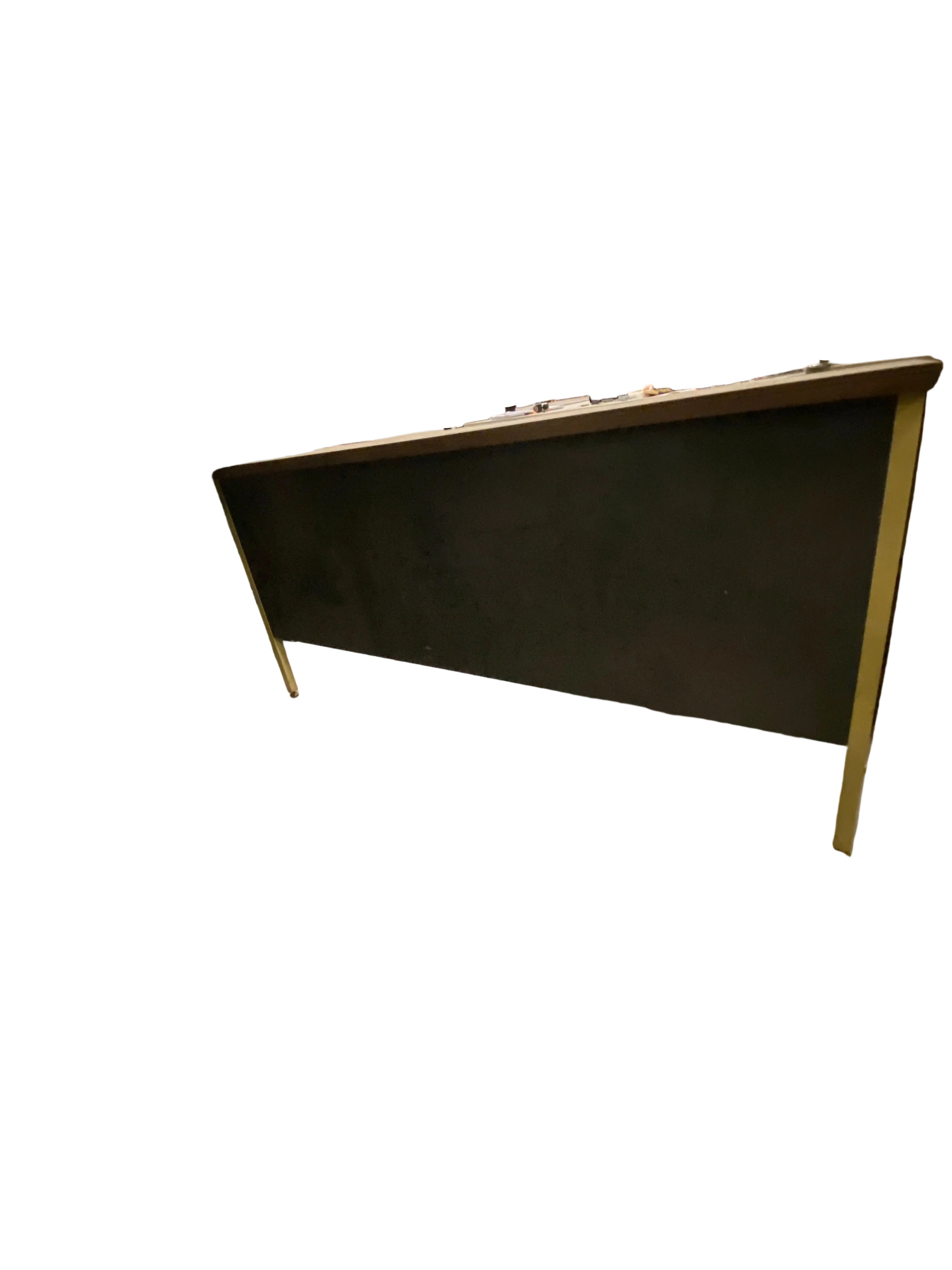 Metal Desk With Wooden Table Top