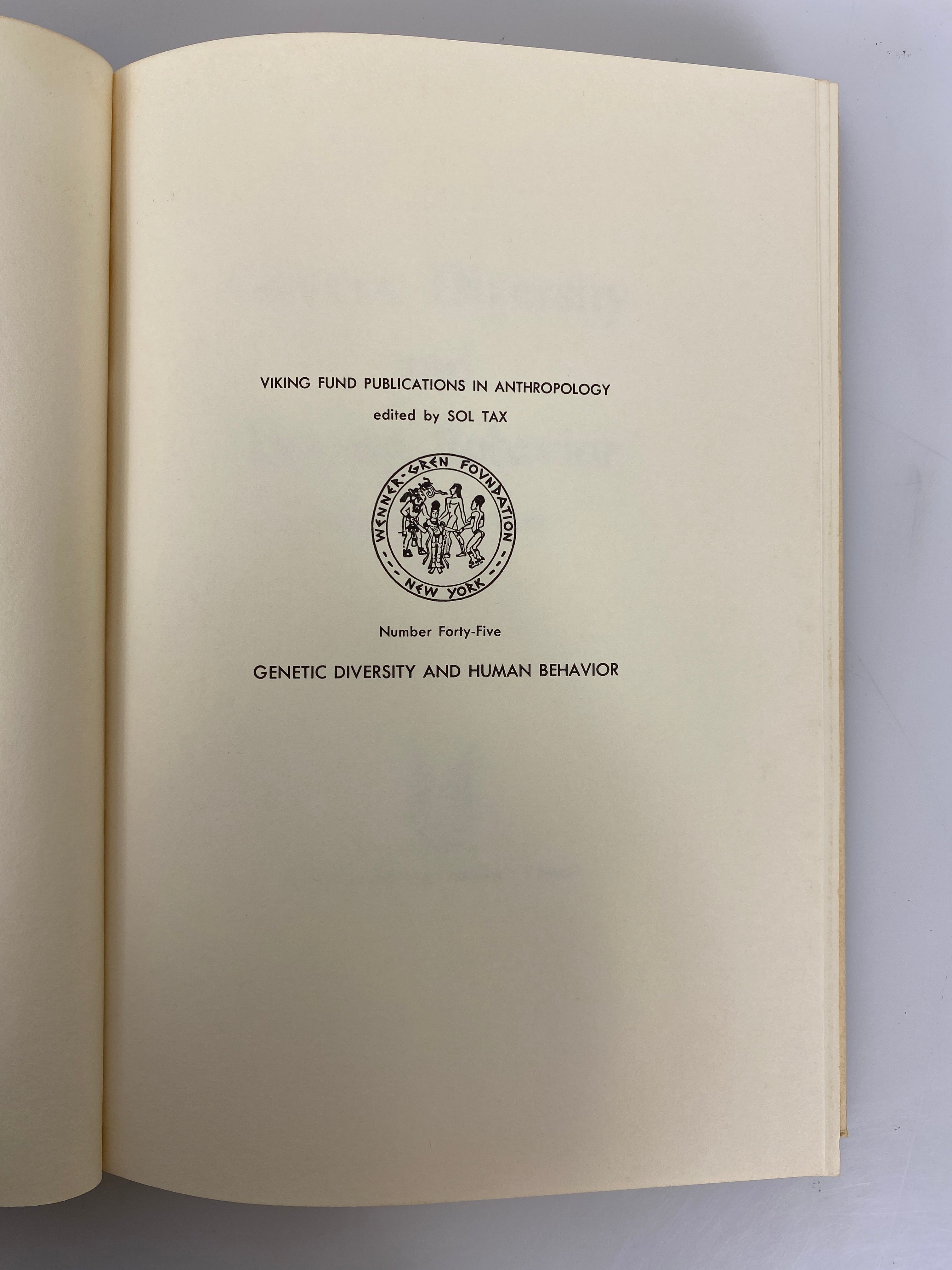 Genetic Diversity and Human Behavior by J.N. Spuhler 1967 Vintage HC DJ