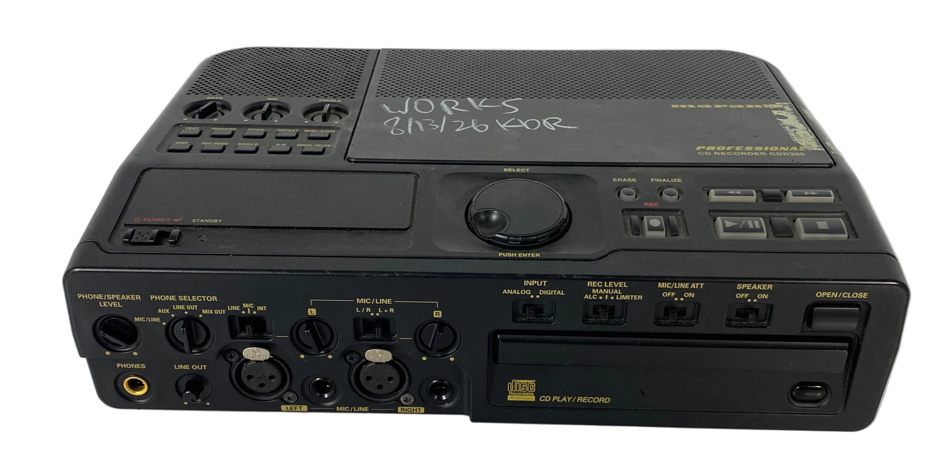 Marantz CDR300/U1B CD Recorder W/ Remote