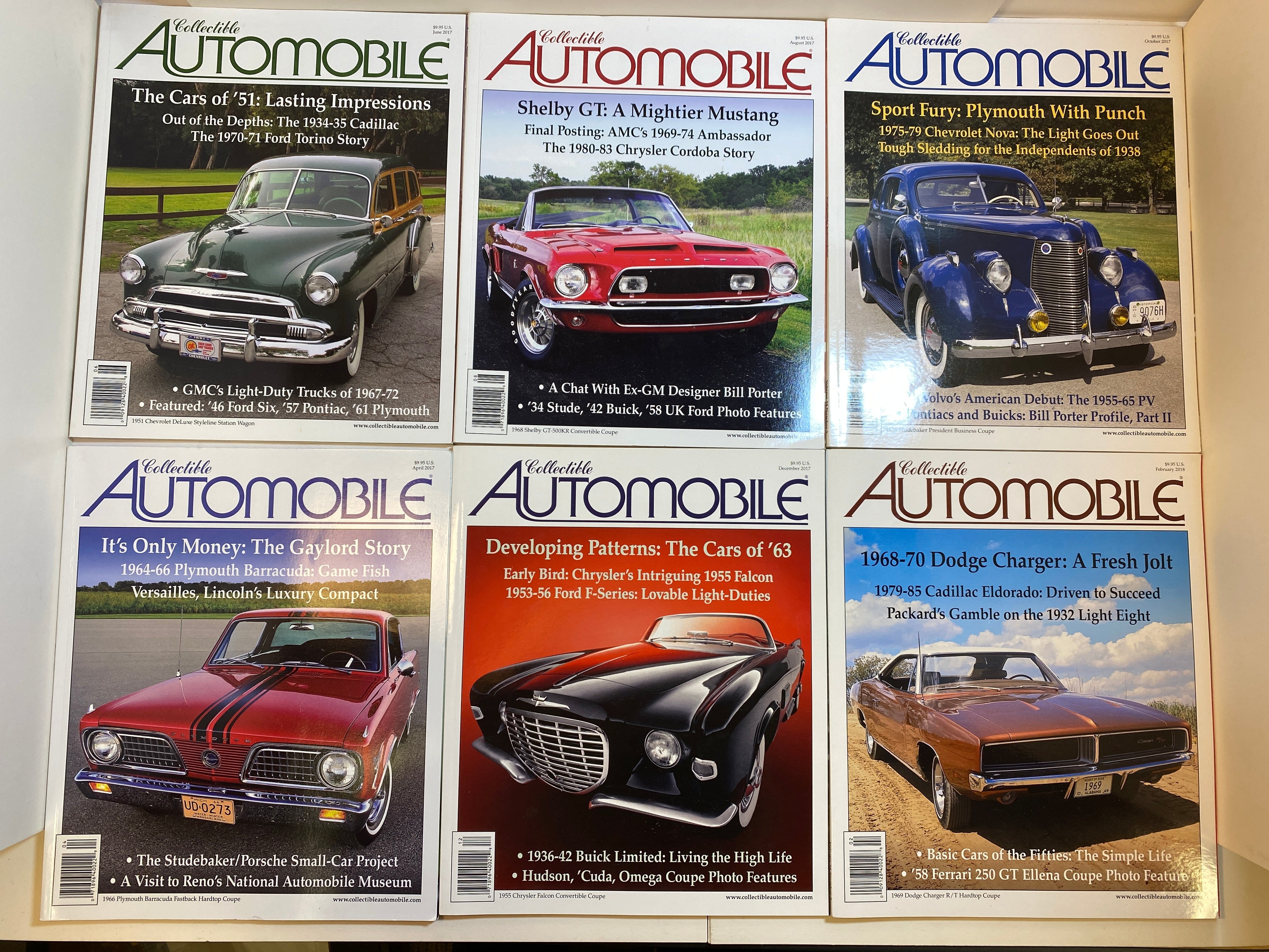 Lot of 16 Collectible Automobile Magazine 2017-2019