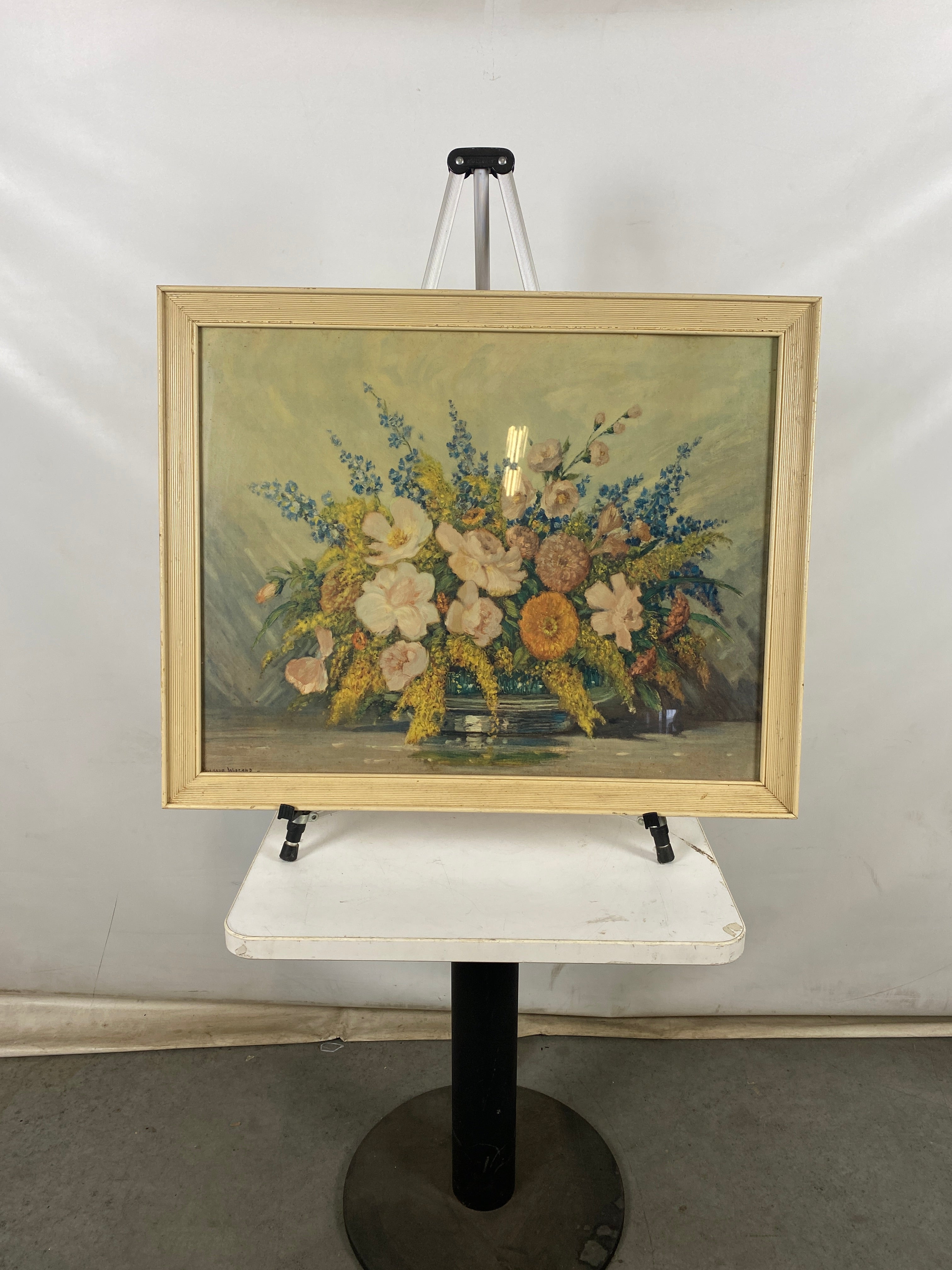 Framed Print 'Roses Zinna Spring Flowers'
