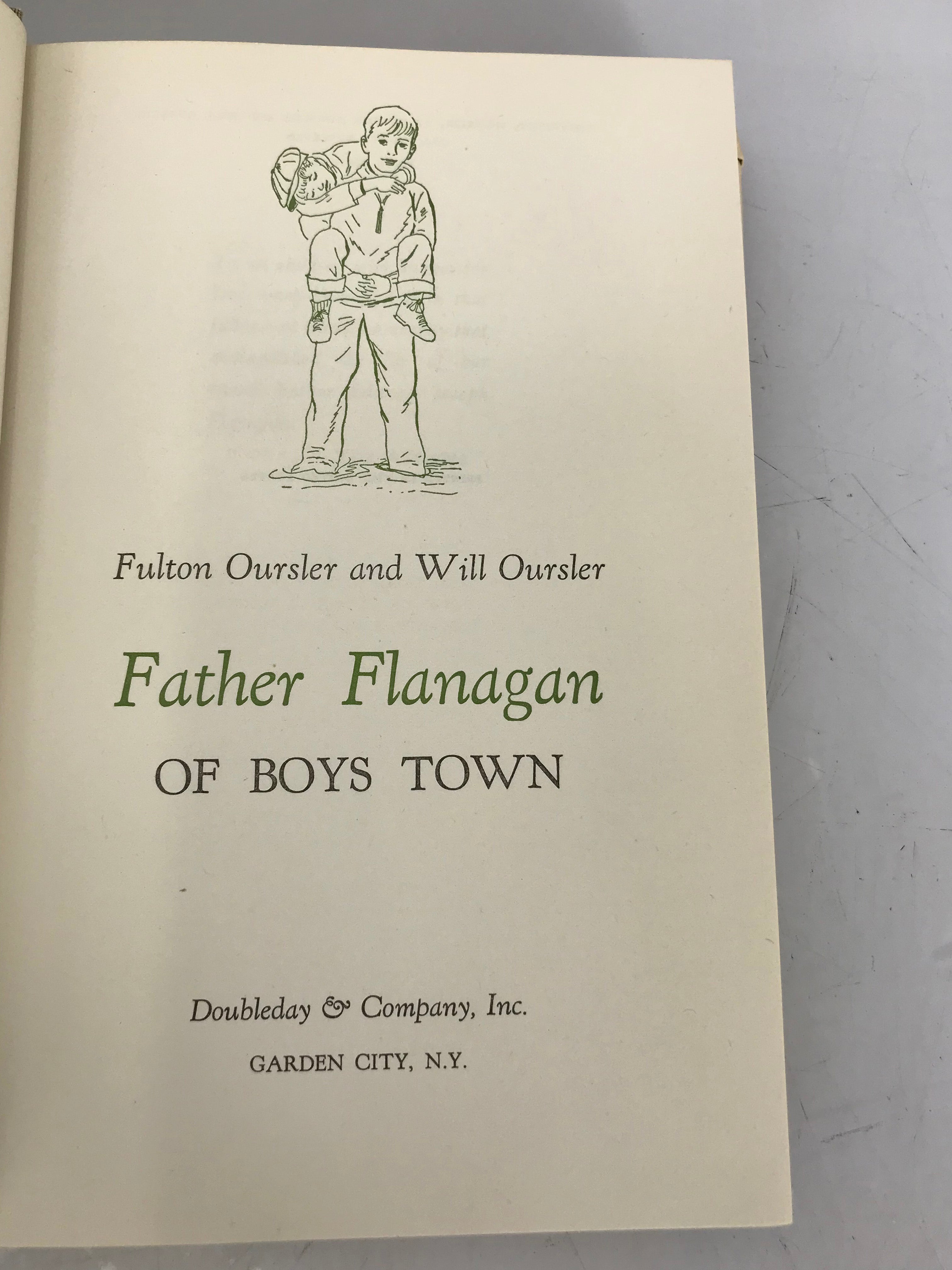 Father Flanagan of Boys Town by Fulton & Will Oursler First Edition 1949 HC DJ