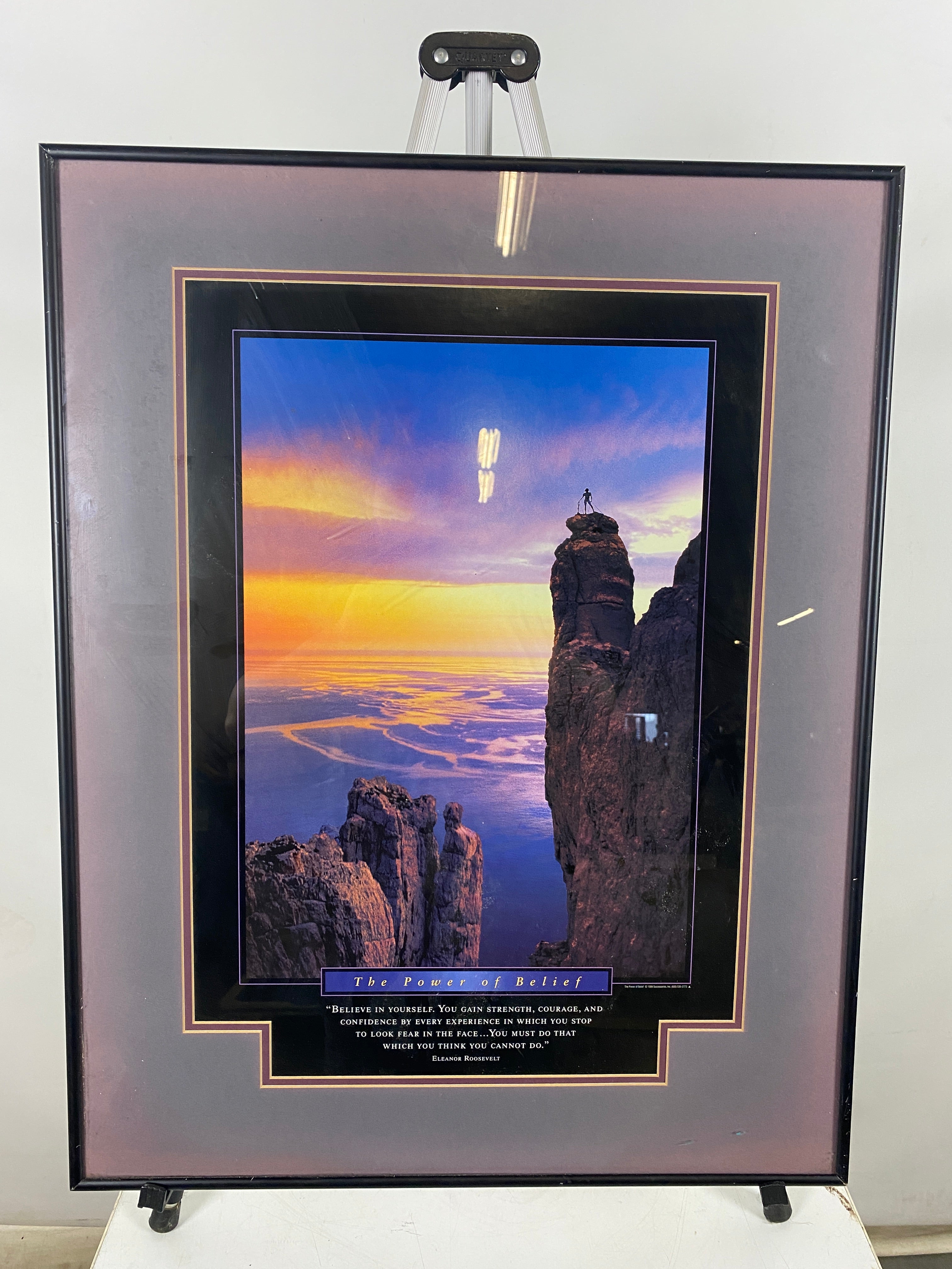 Framed Successories 'The Power of Belief' Poster