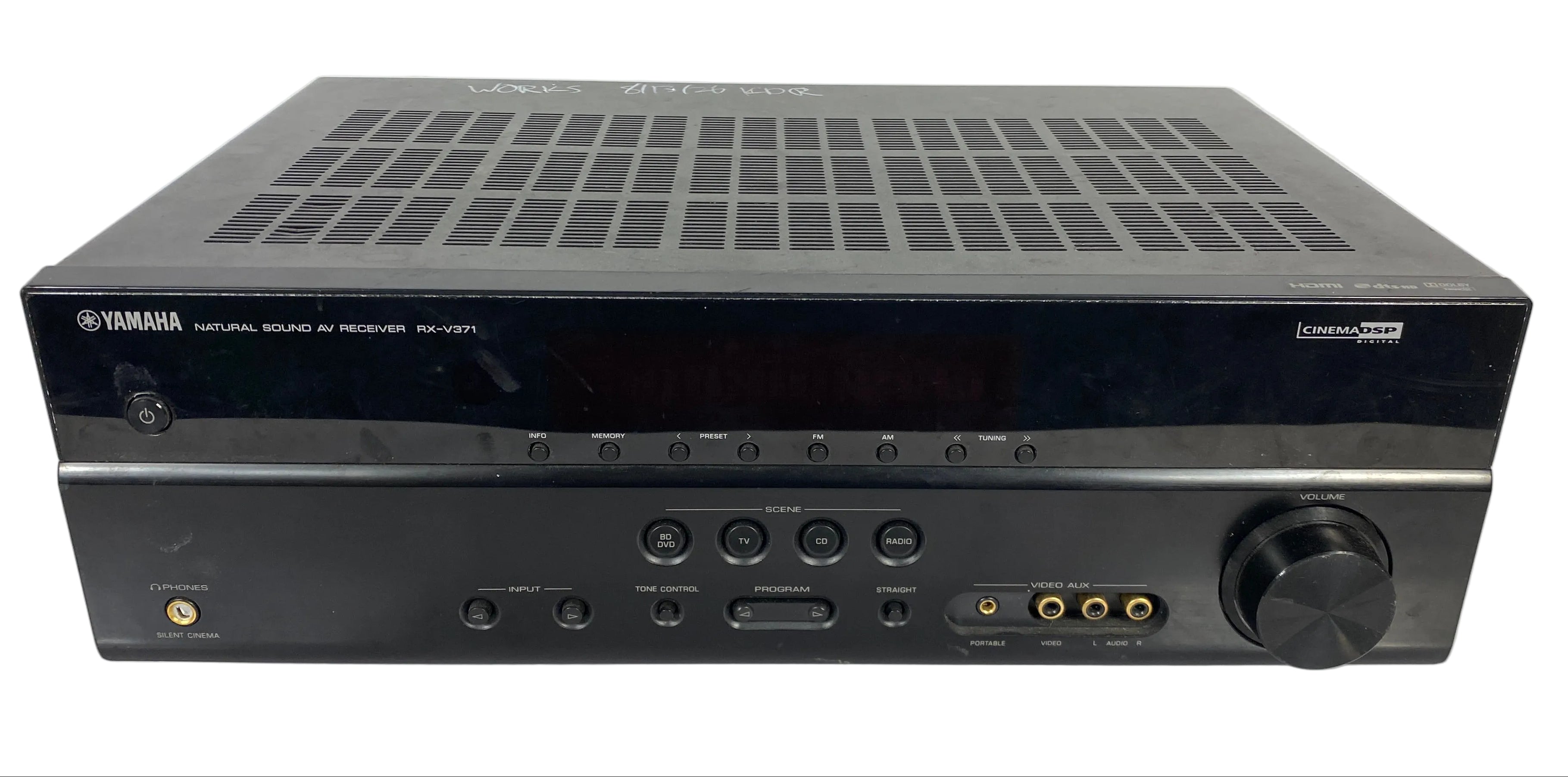 Yamaha RX-V371 Natural Sound AV Receiver *No Remote*