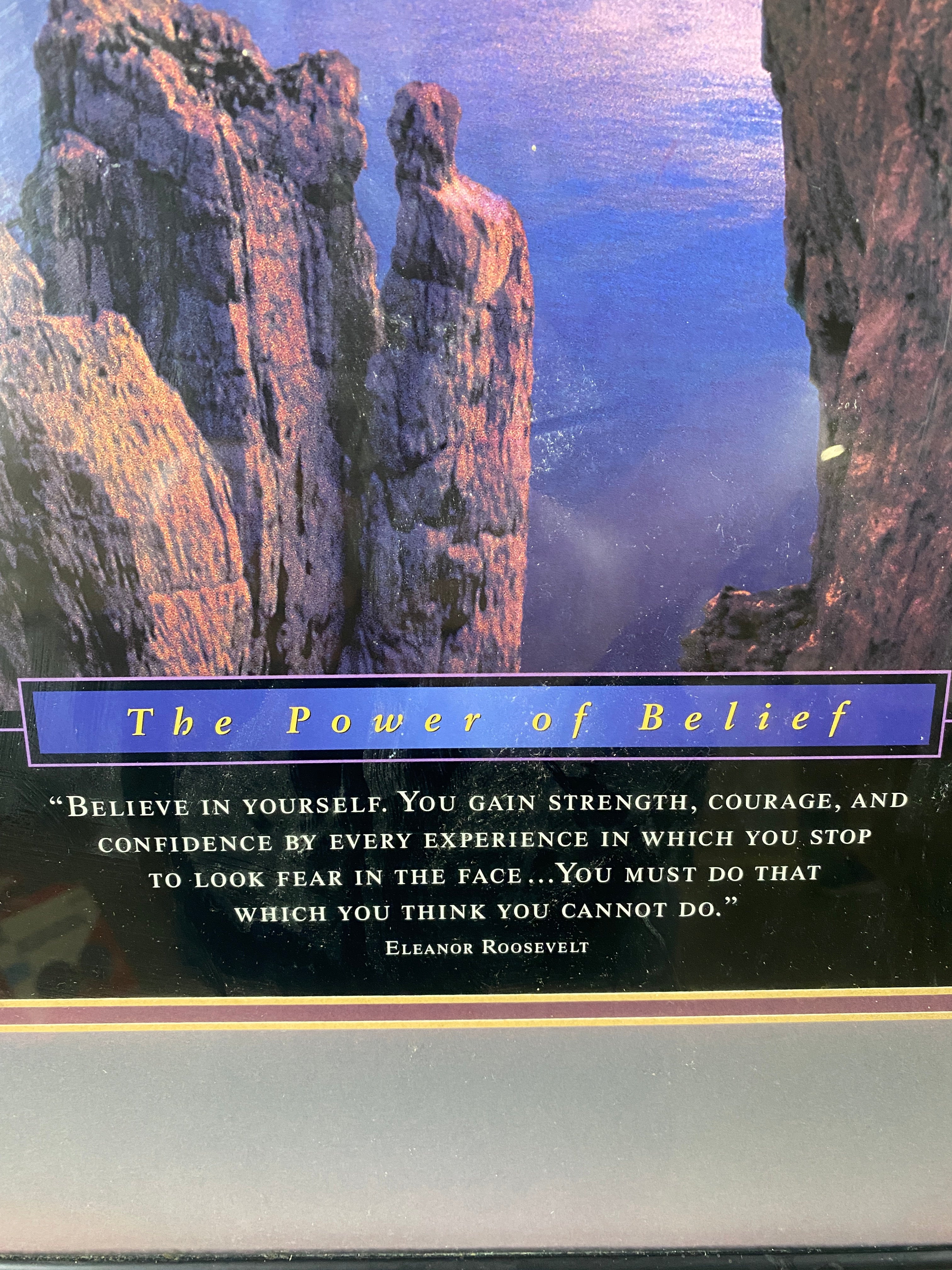 Framed Successories 'The Power of Belief' Poster