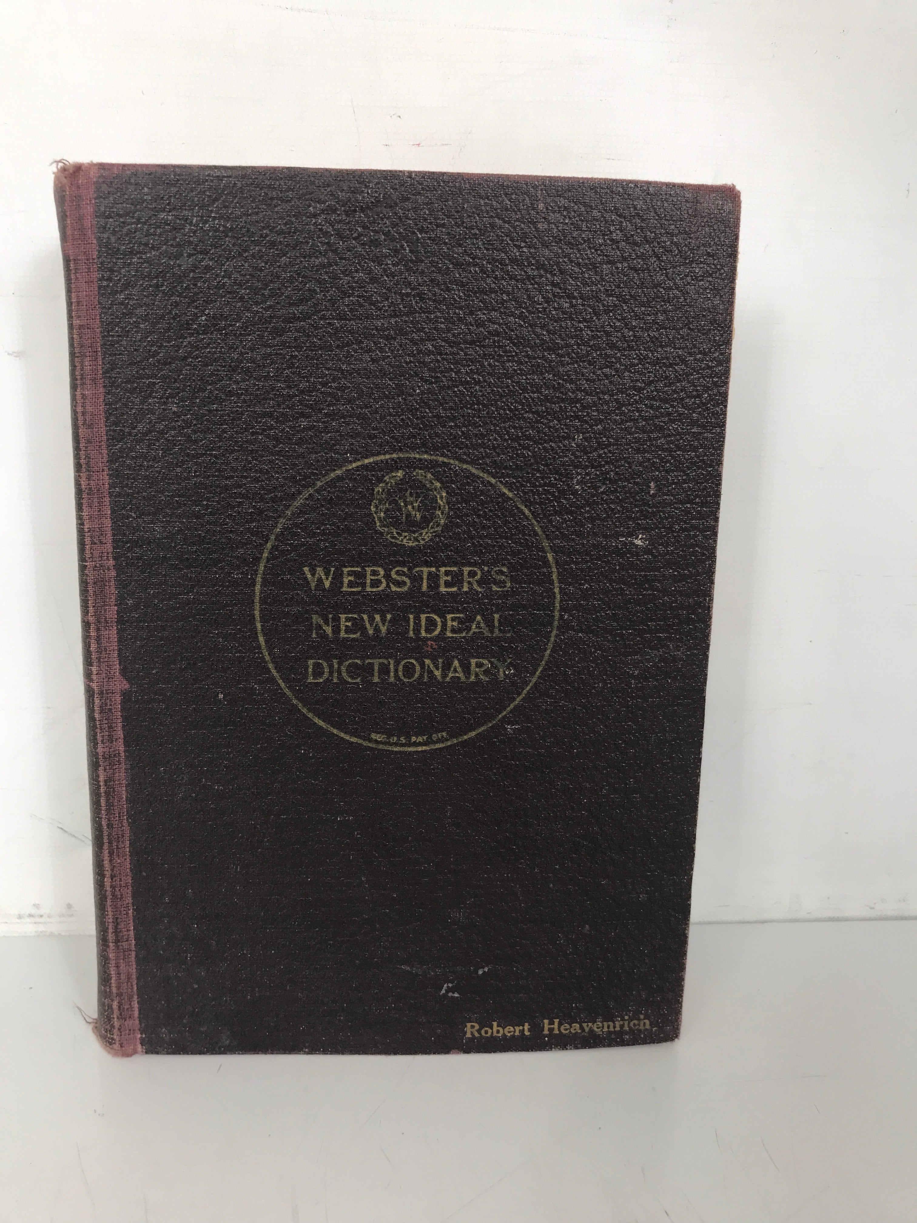 Webster's New Ideal Dictionary 1929 Embossed HS Award HC