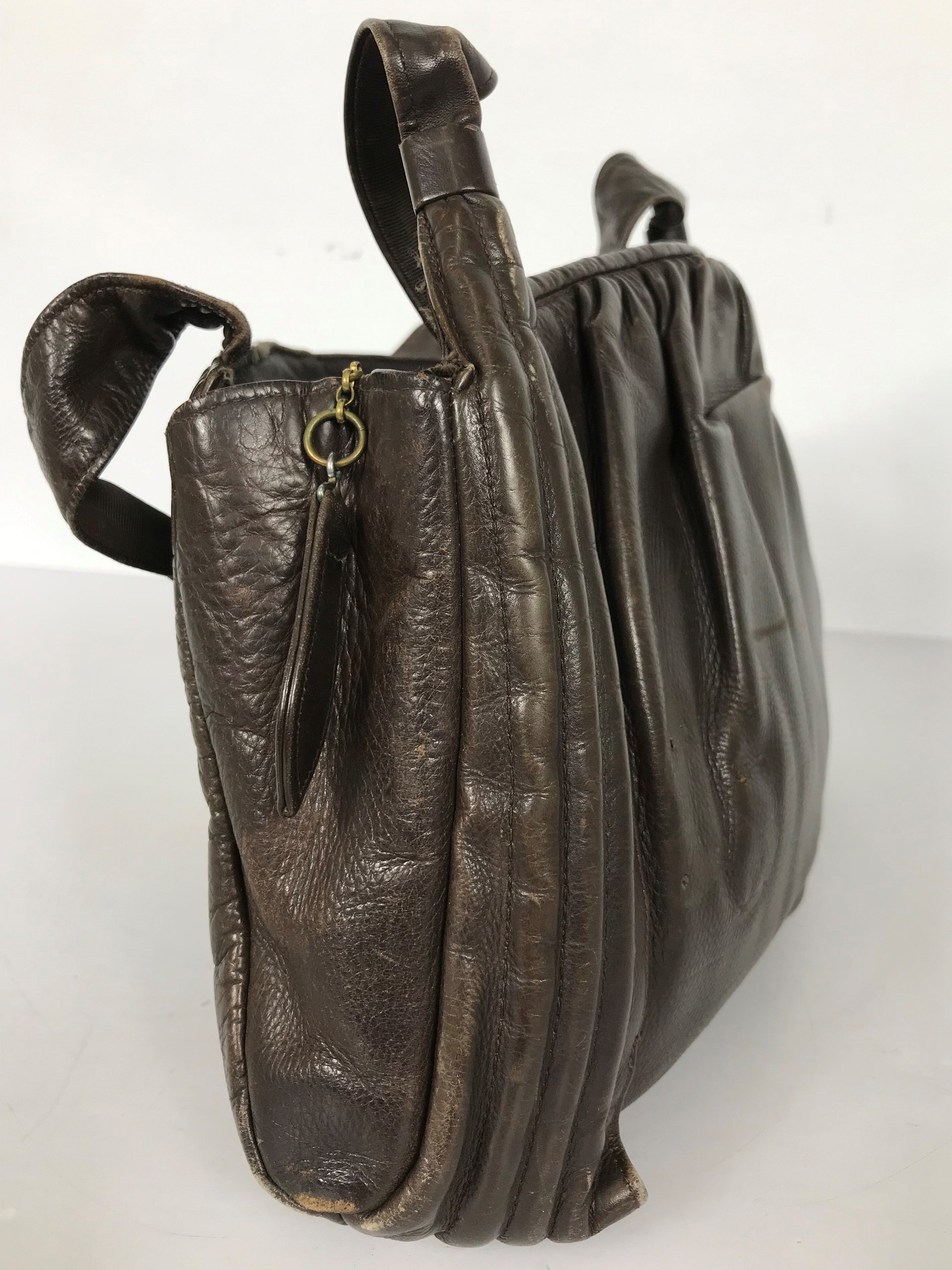 Vintage Leather 1940s Style Women's Evening Purse