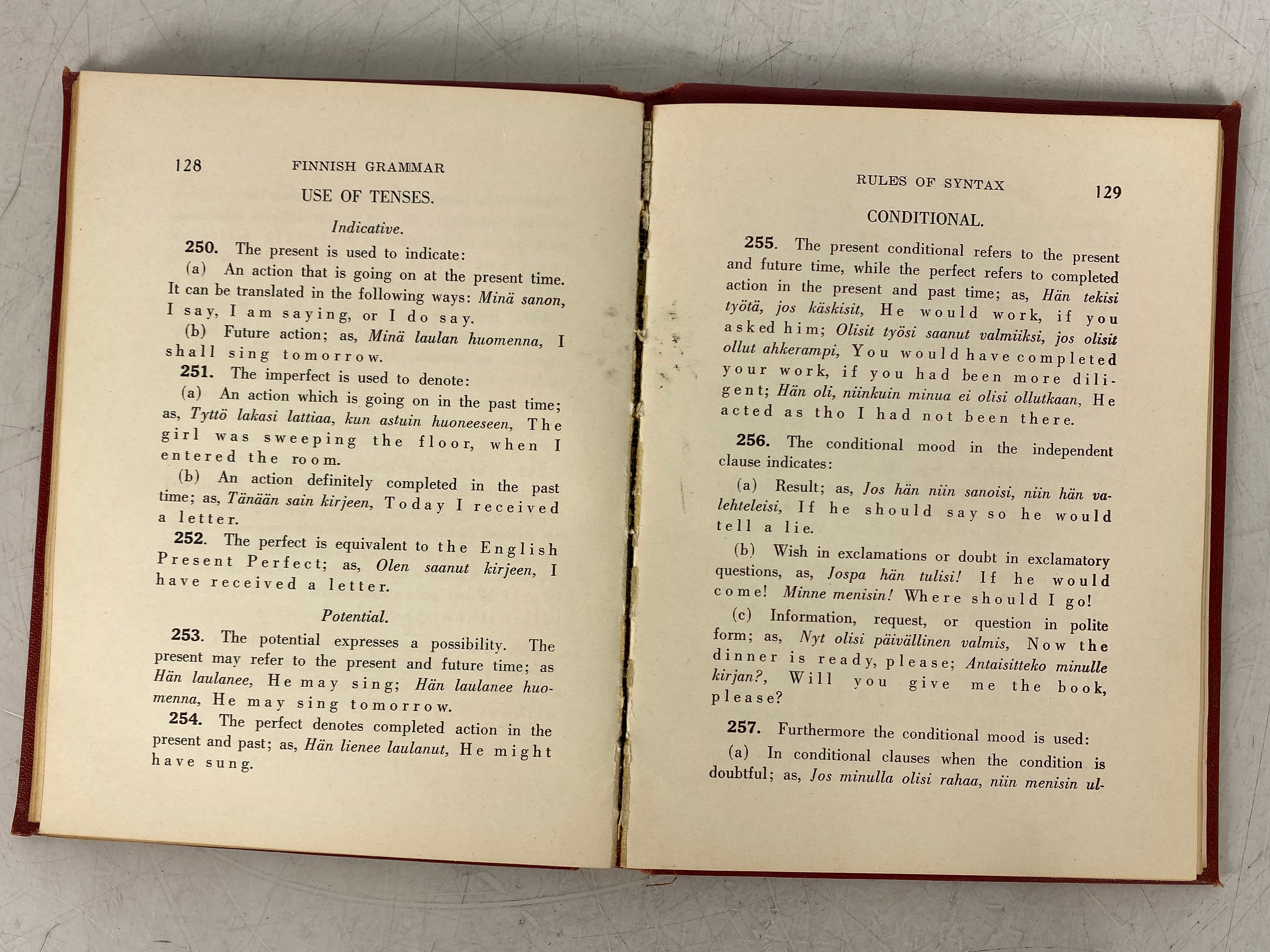 A Finnish Grammar by Clemens Niemi 1938 Second Edition Vintage HC