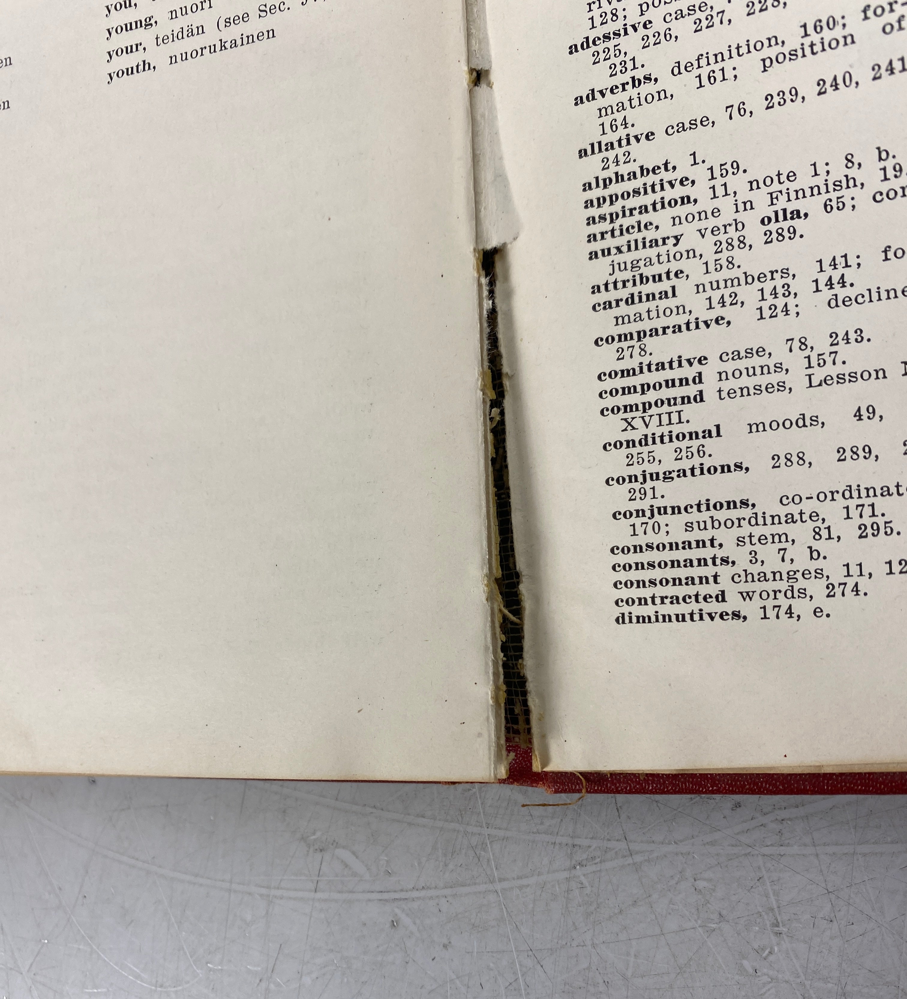 A Finnish Grammar by Clemens Niemi 1938 Second Edition Vintage HC