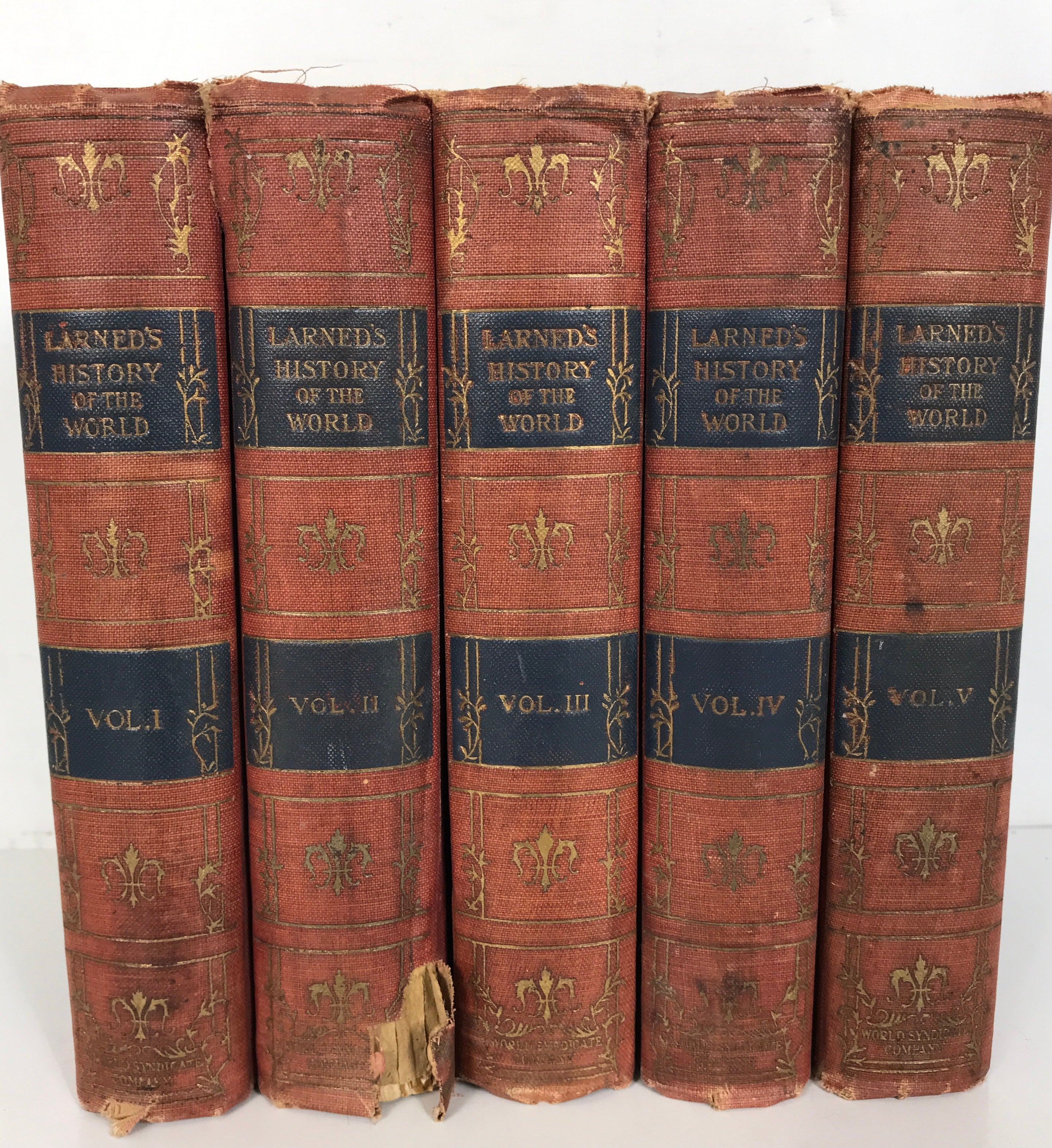 5 Vol Set: Larned's History of the World 1915 HC