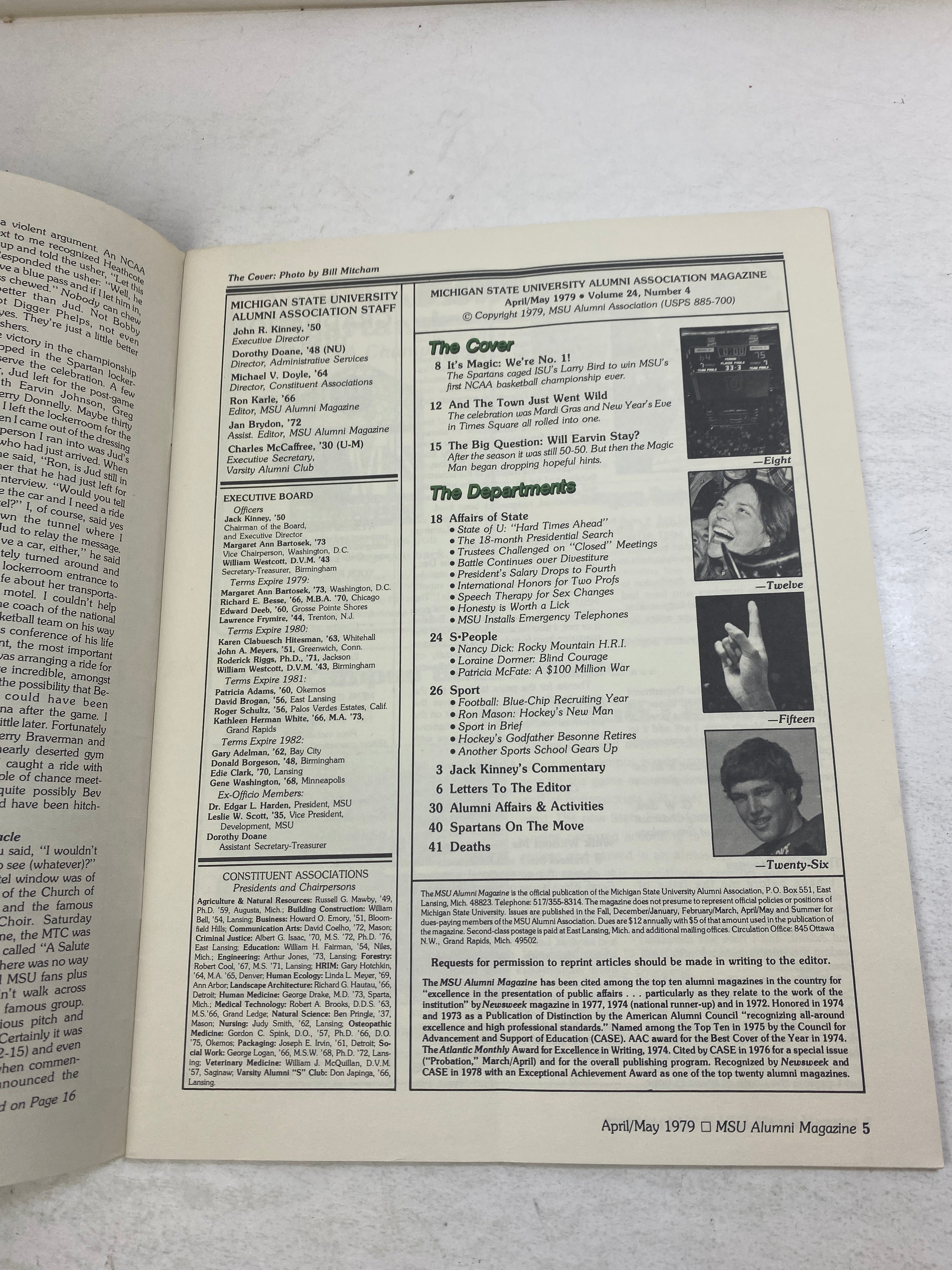 MSU Alumni Magazine Magic Johnson NCAA Champs 1979