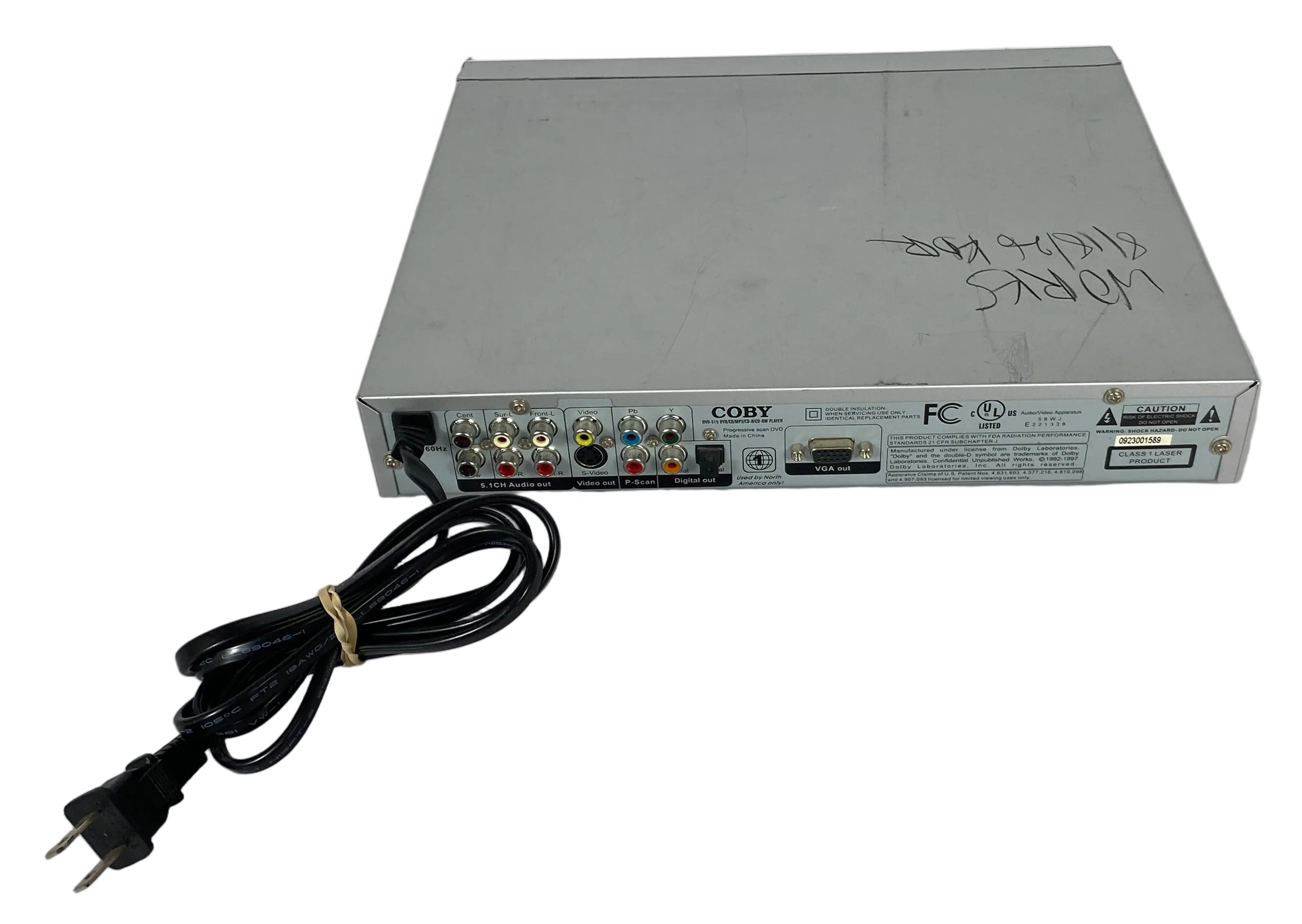 Coby DVD-515 DVD/CD/MP3/CD-R/CD-RW Player