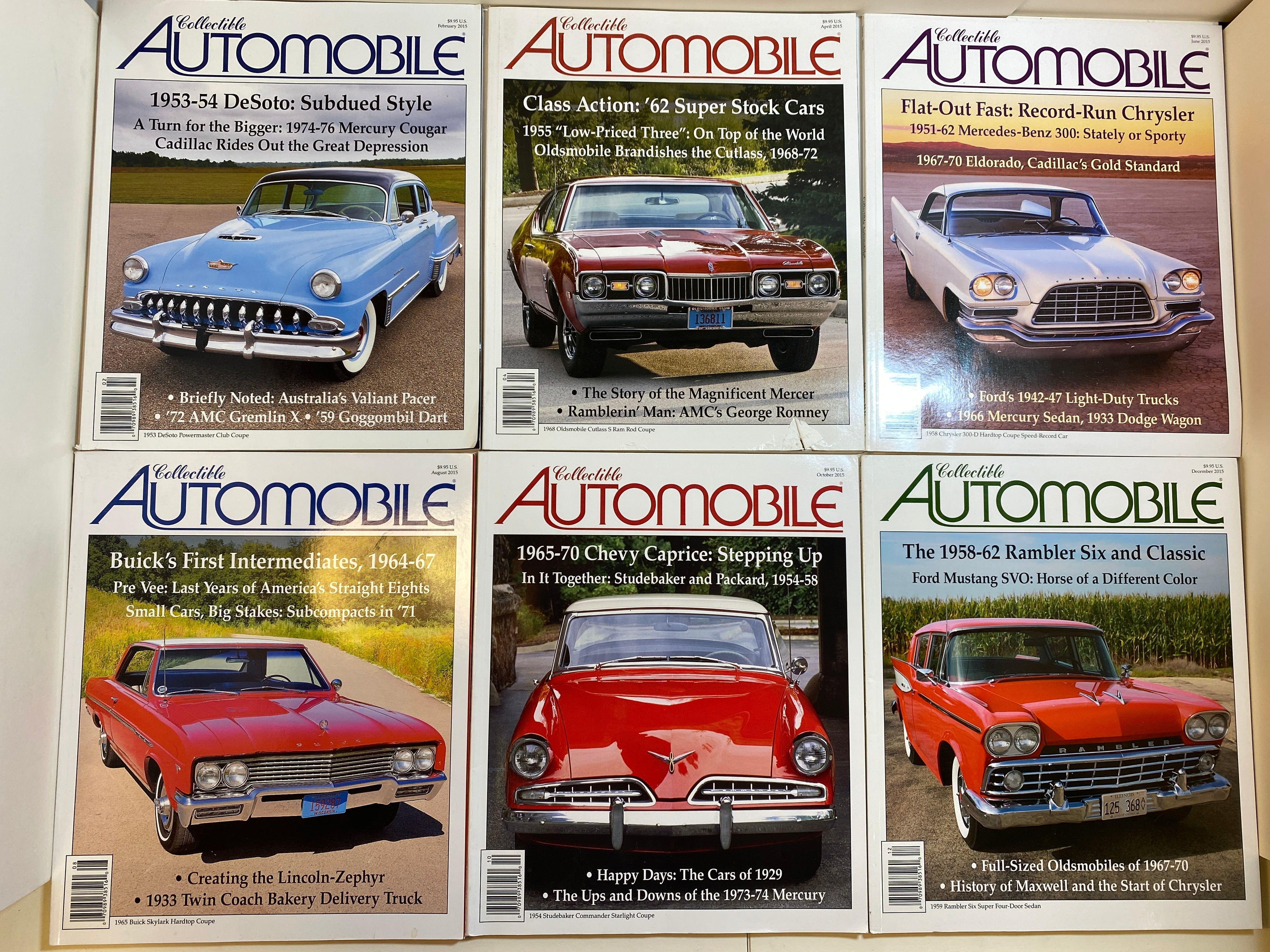 Lot of 11 Collectible Automobile Magazine 2015-2016