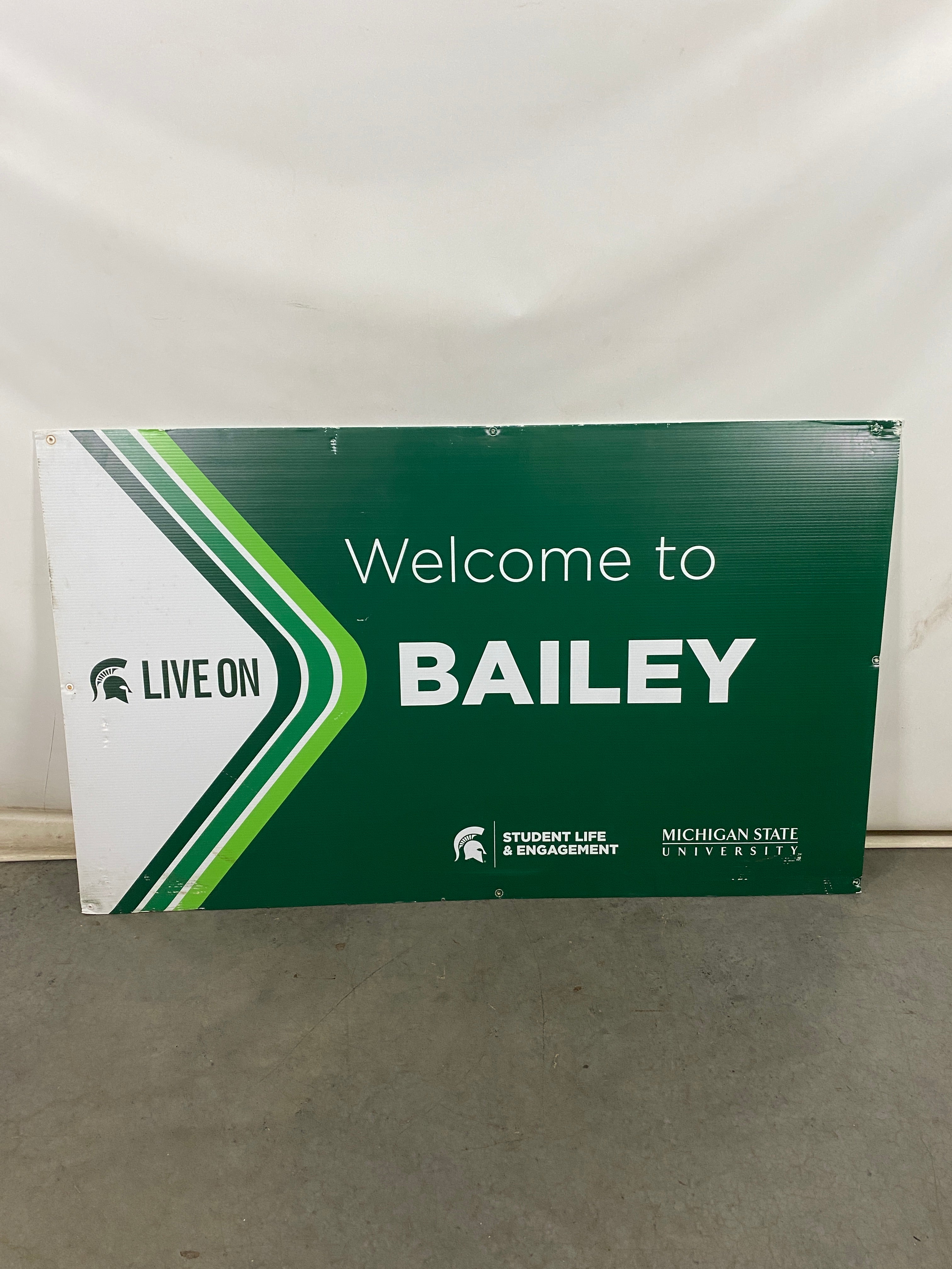 MSU Live On Welcome to Bailey Sign