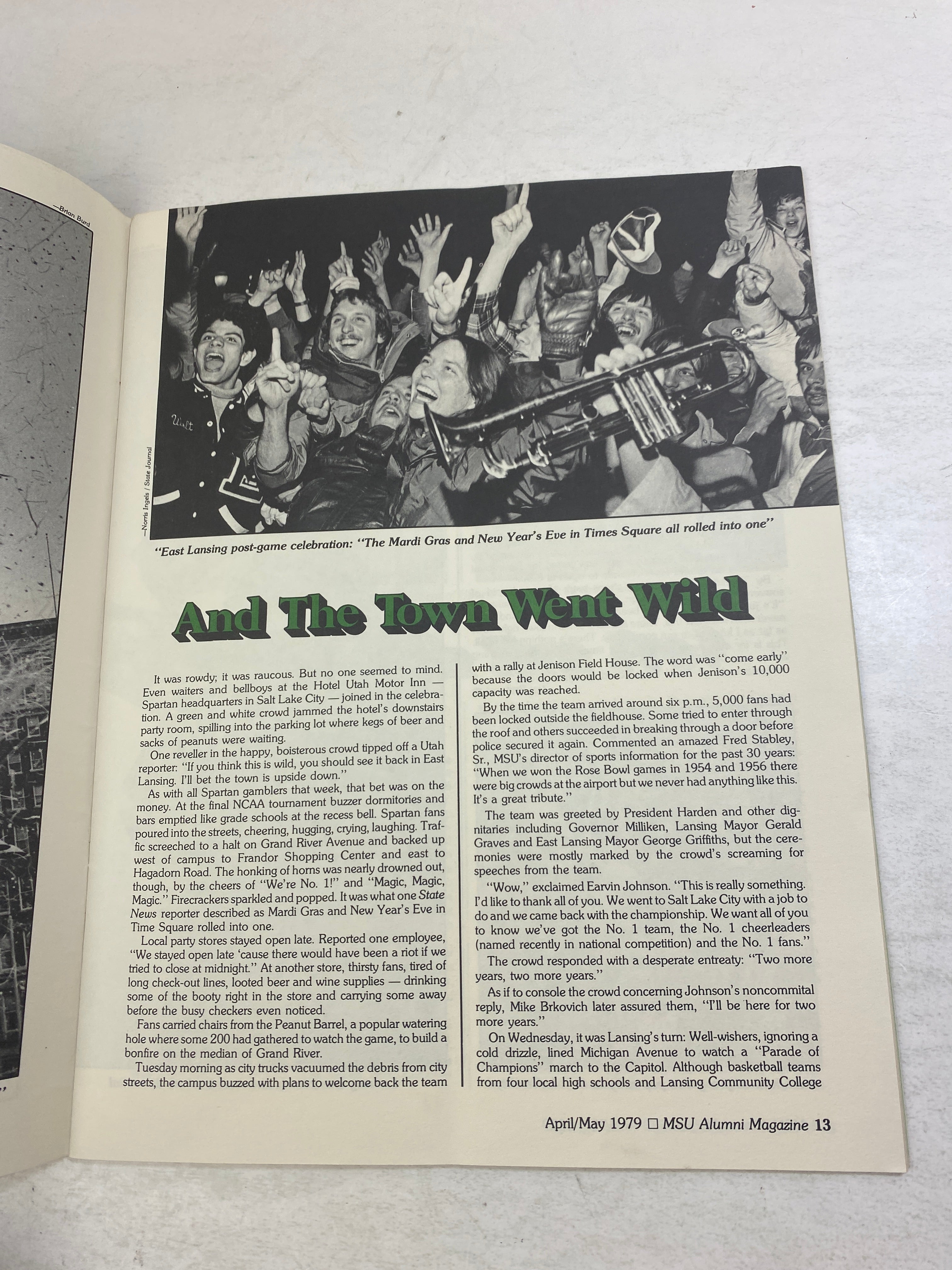 MSU Alumni Magazine Magic Johnson NCAA Champs 1979