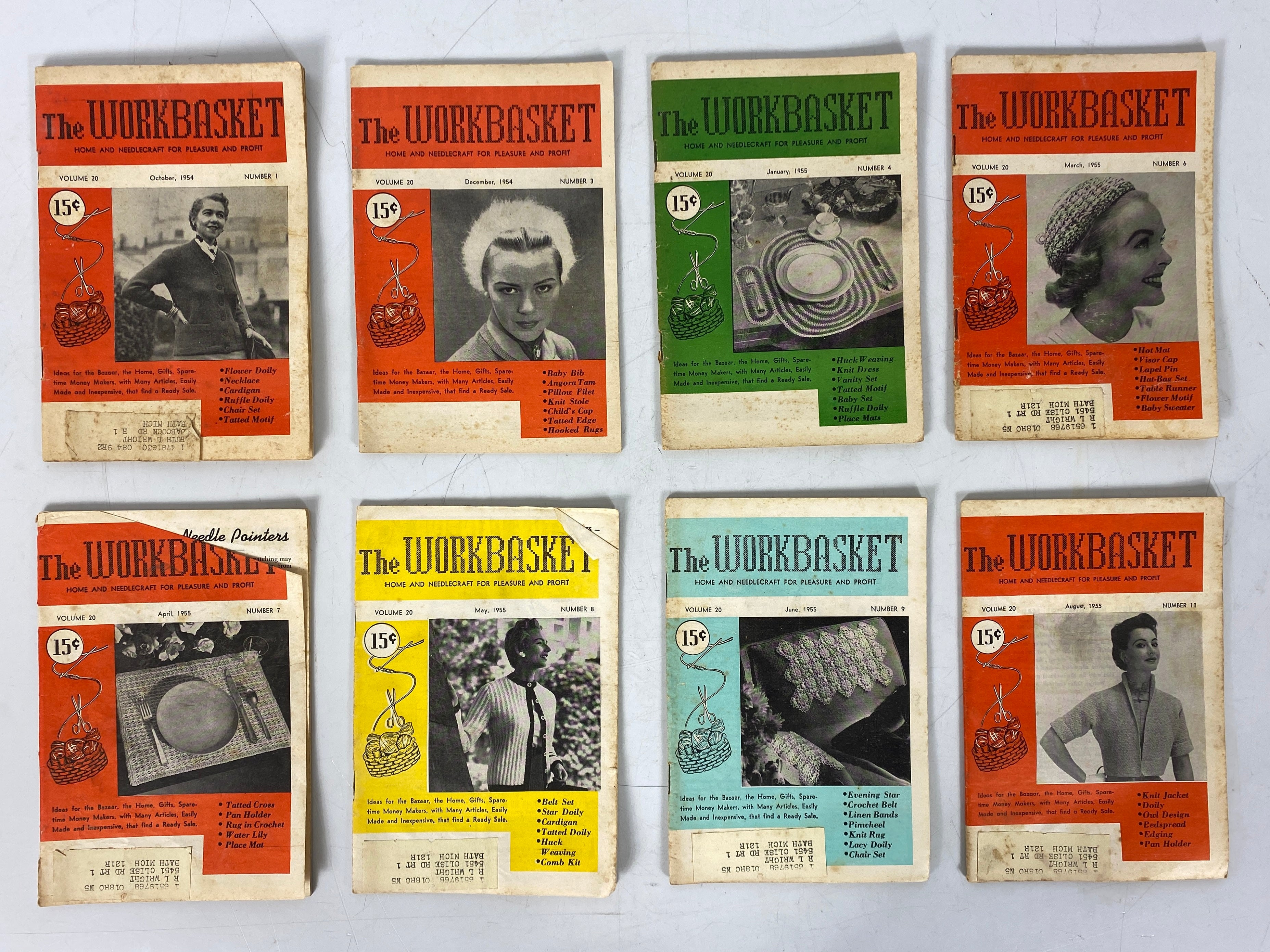 Lot of 19 The Workbasket Magazine Volume 20, 21, and 27 (1955-1962)