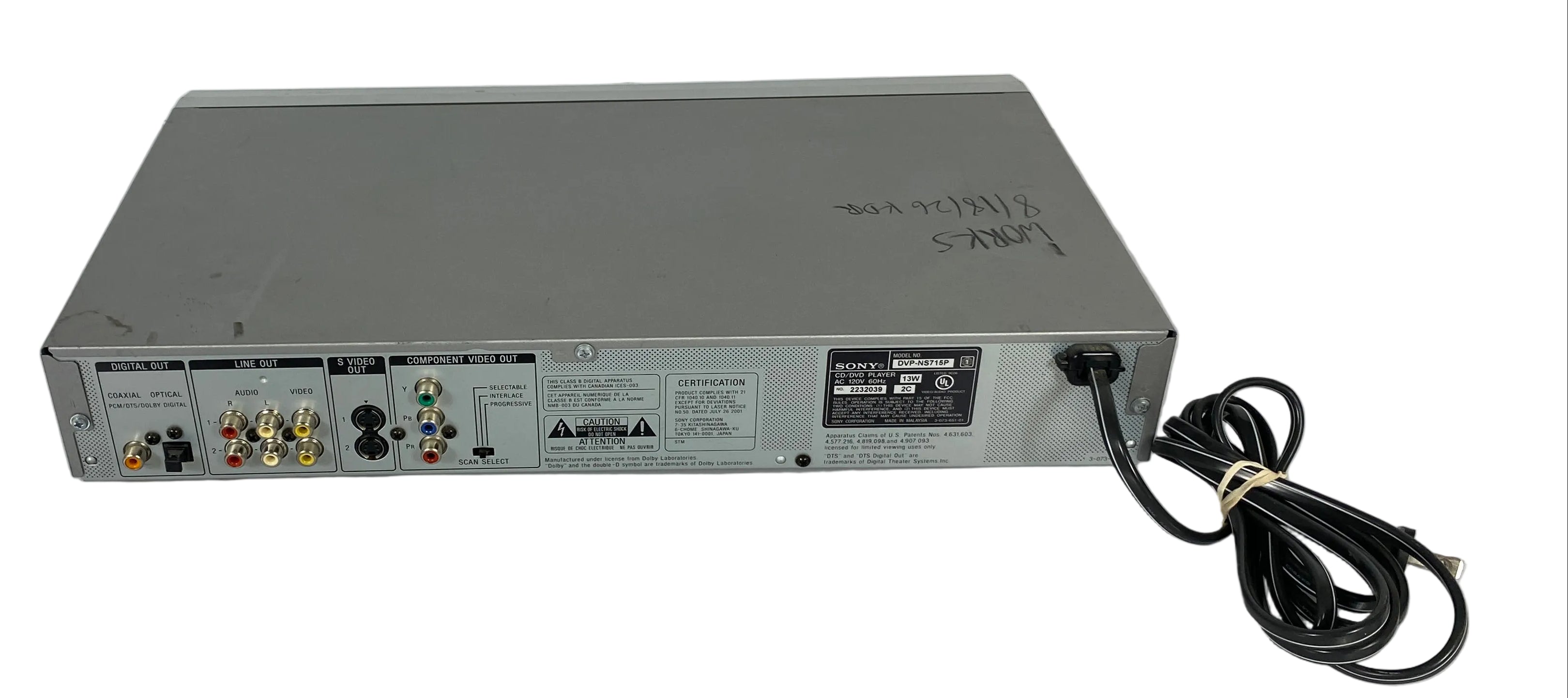 Sony DVP-NS715P CD/DVD Player