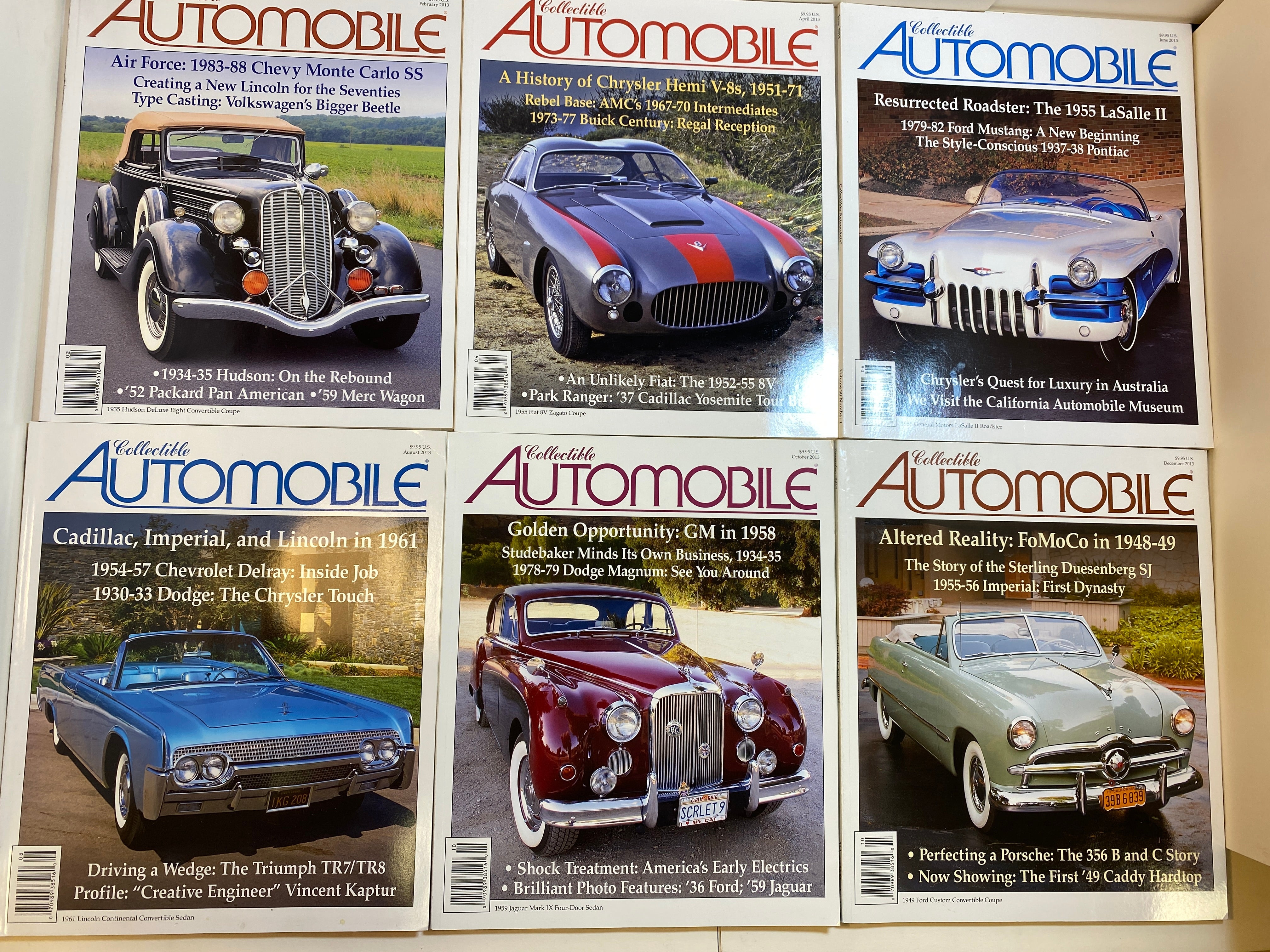 Lot of 12 Collectible Automobile Magazine 2013-2014