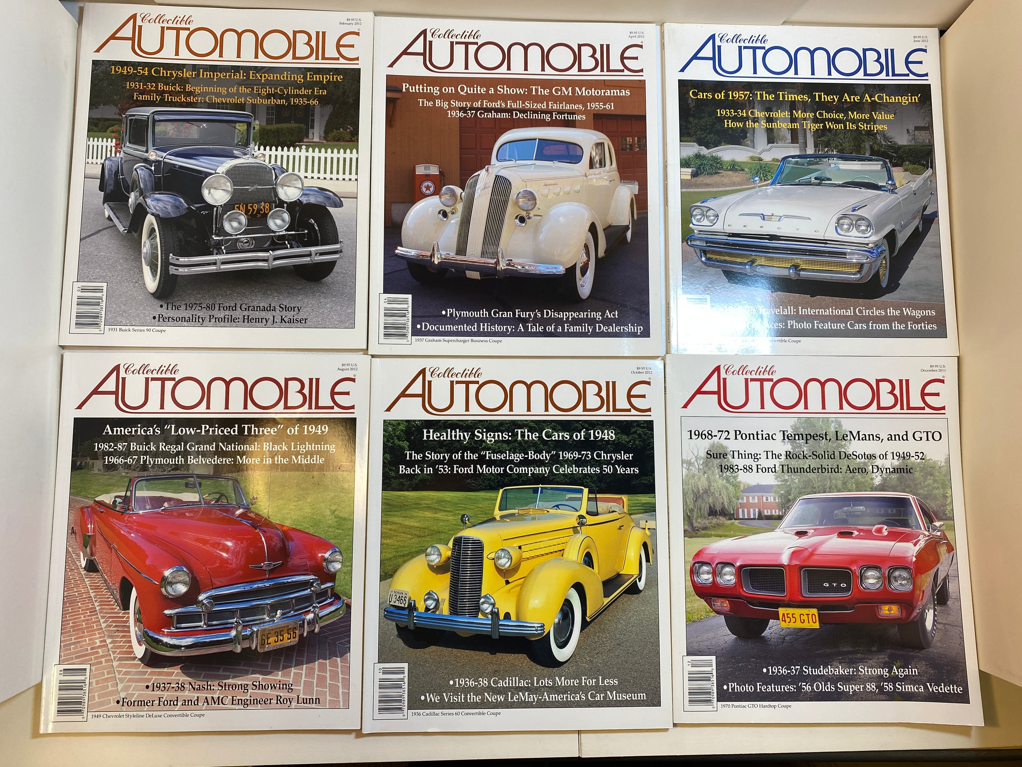 Lot of 11 Collectible Automobile Magazine 2011-2012