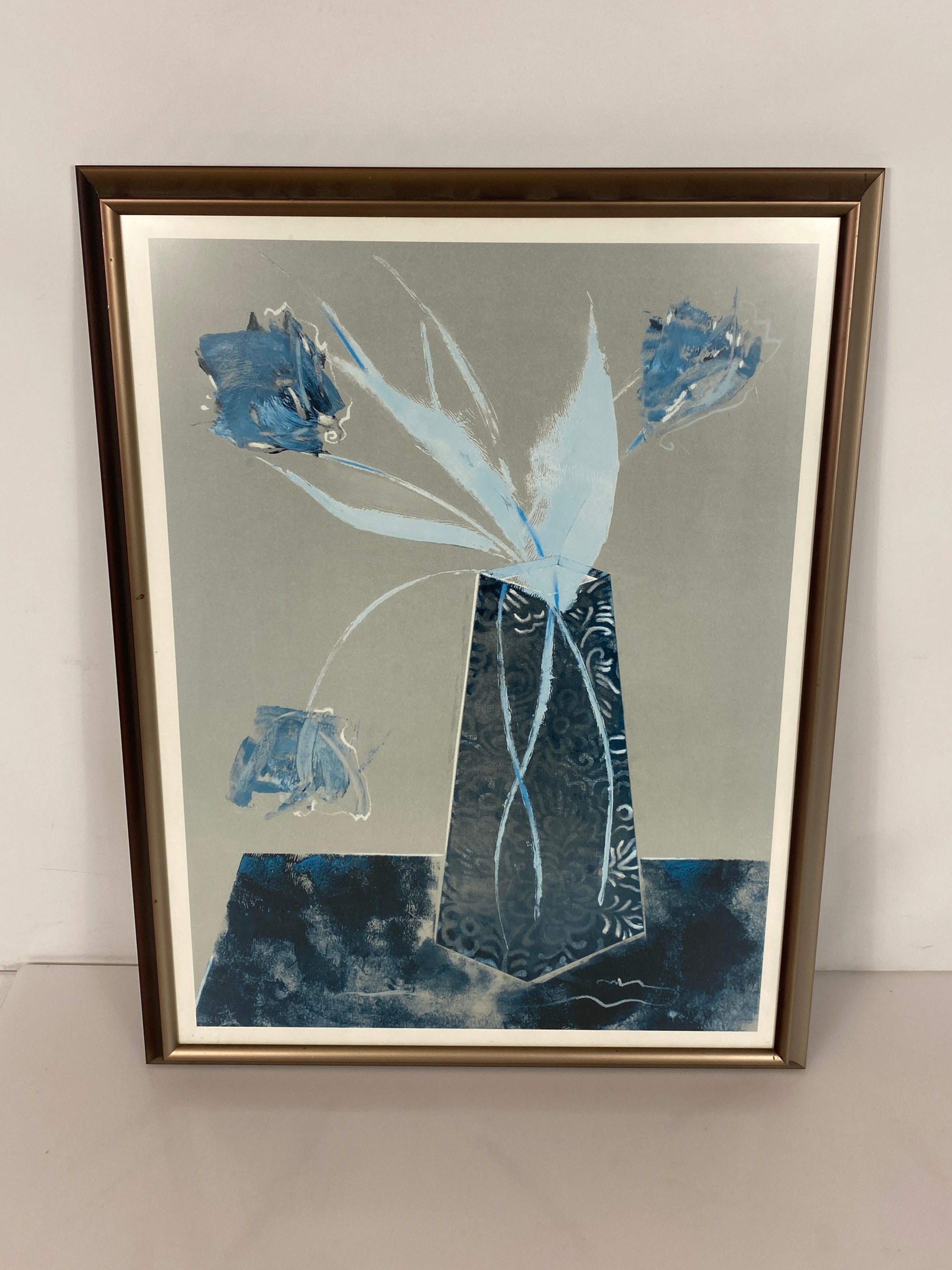 "Flowers in Vase" Painting in Nielsen Black Frame #2
