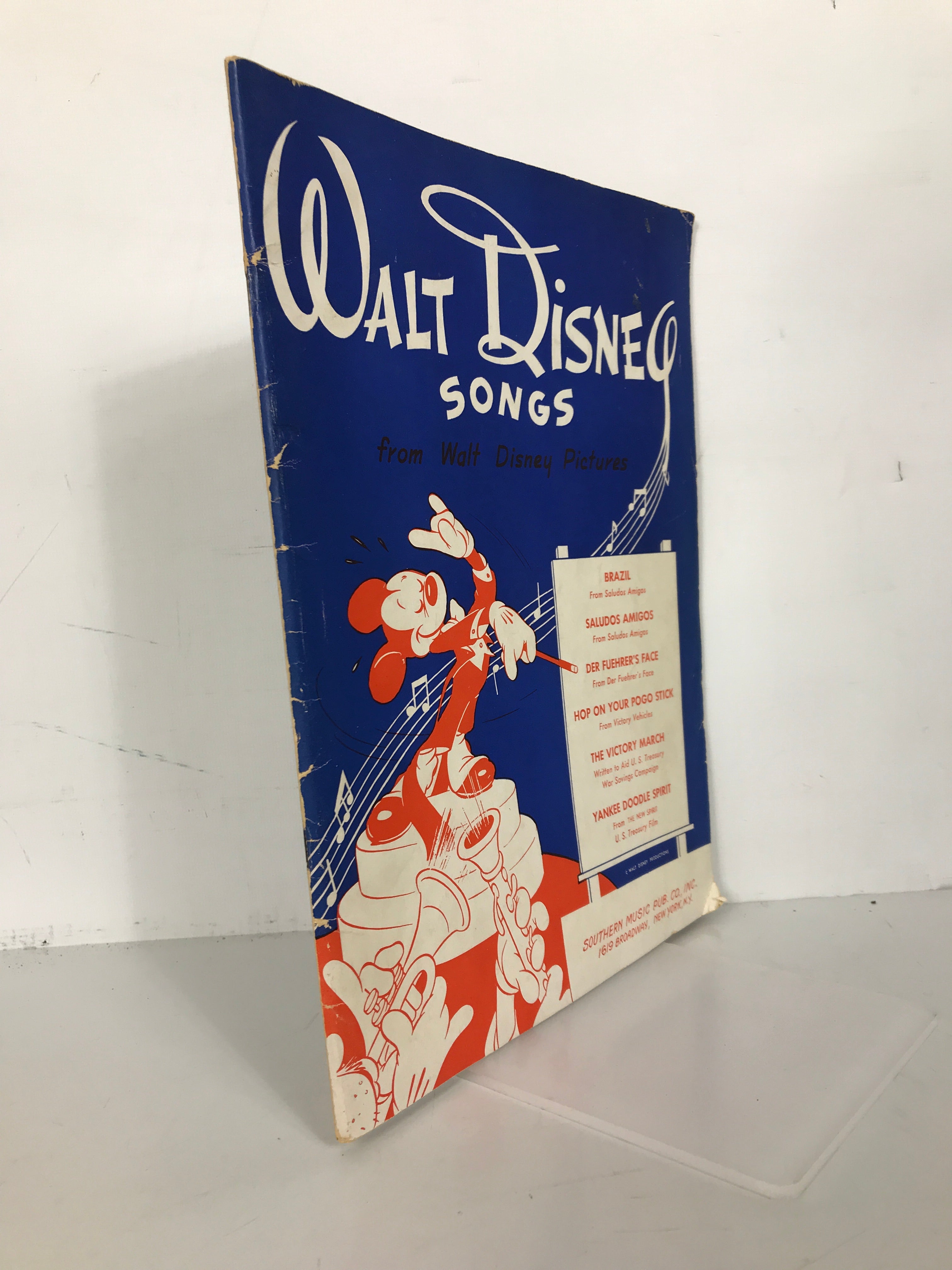 Walt Disney Songs from Walt Disney Pictures 1943 Sheet Music SC