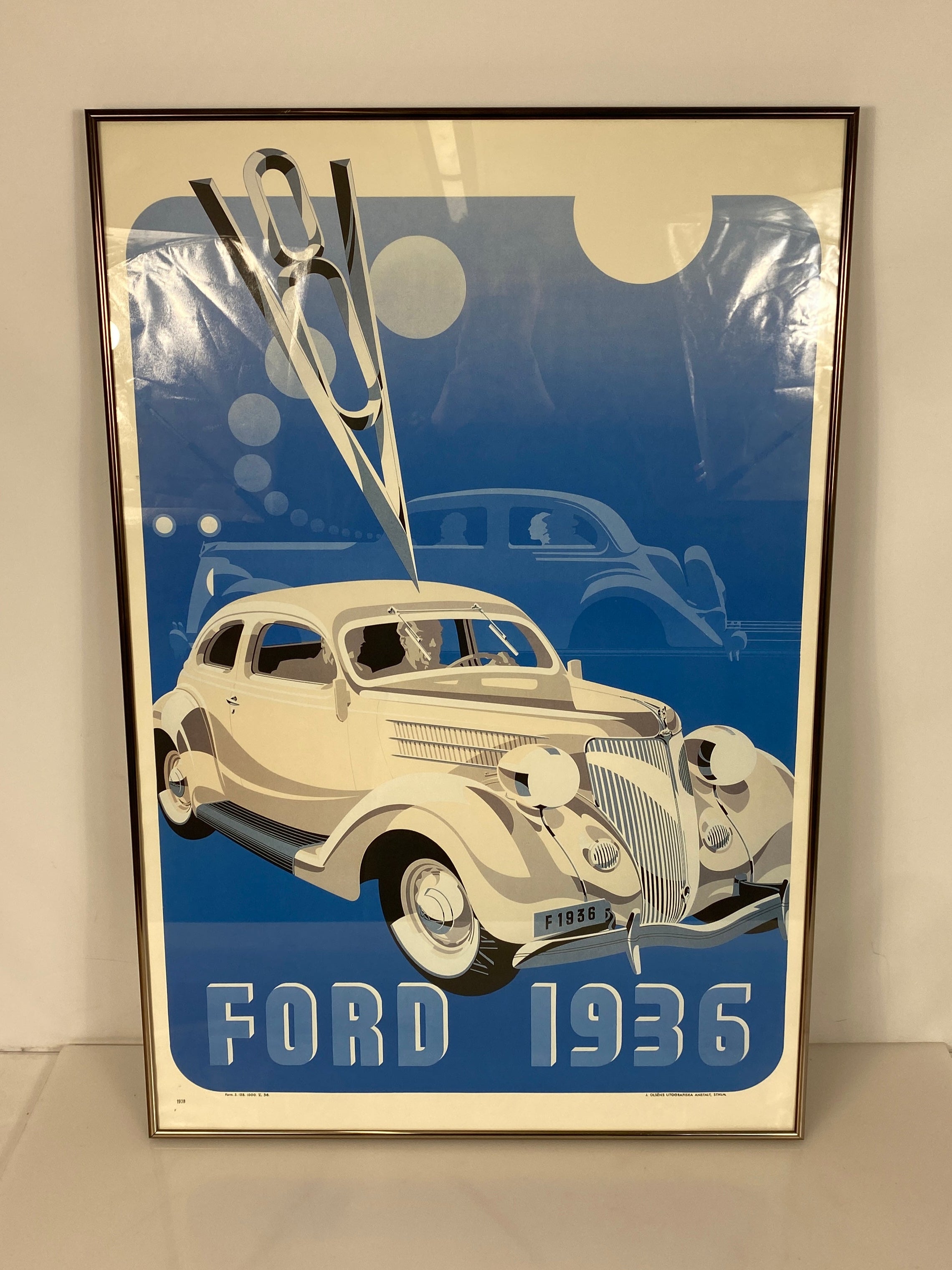 "Ford 1936" Poster in Nielsen Black Frame