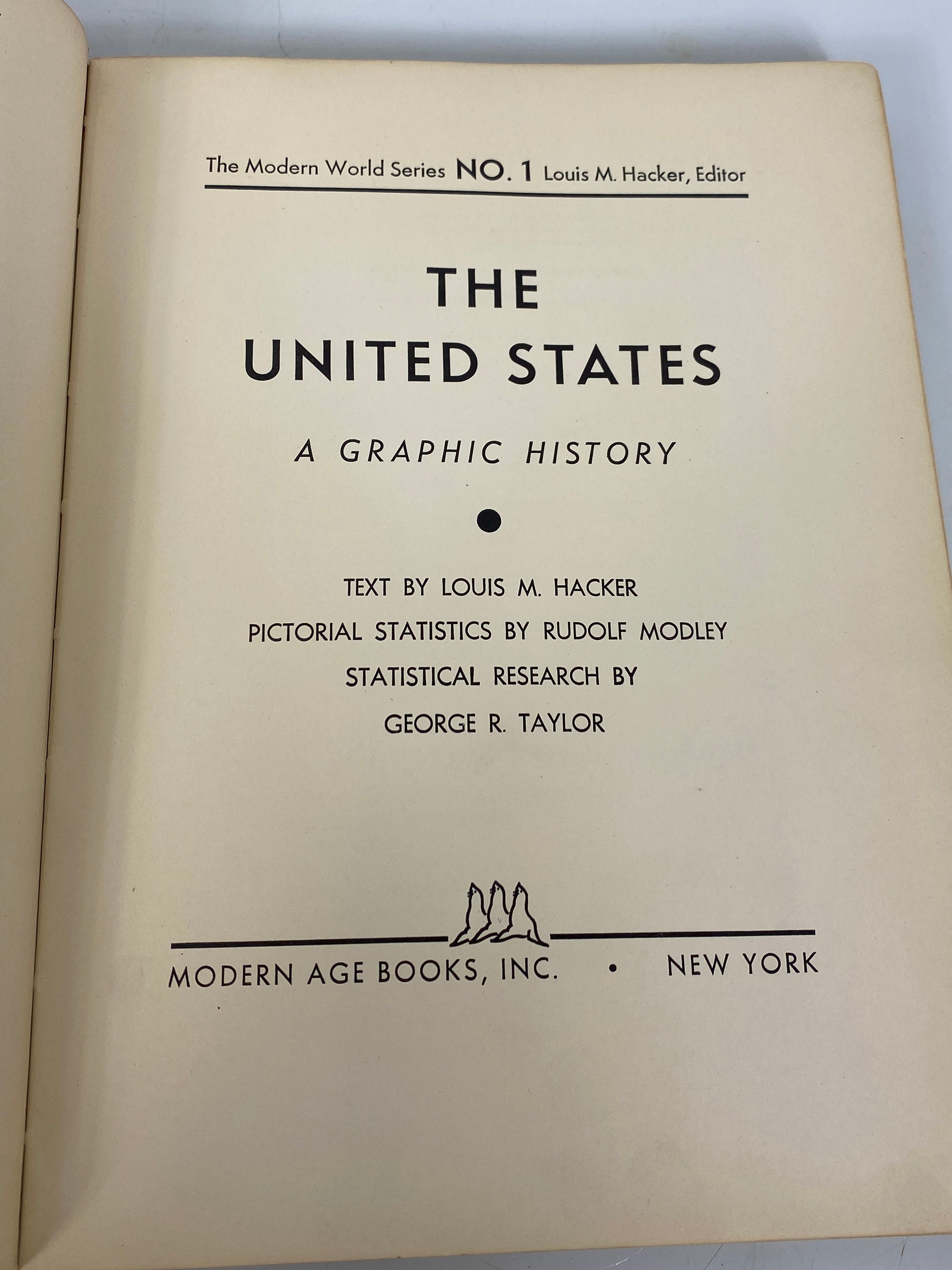 The United States A Graphic History Hacker/Modley/Taylor 1937 Vintage SC