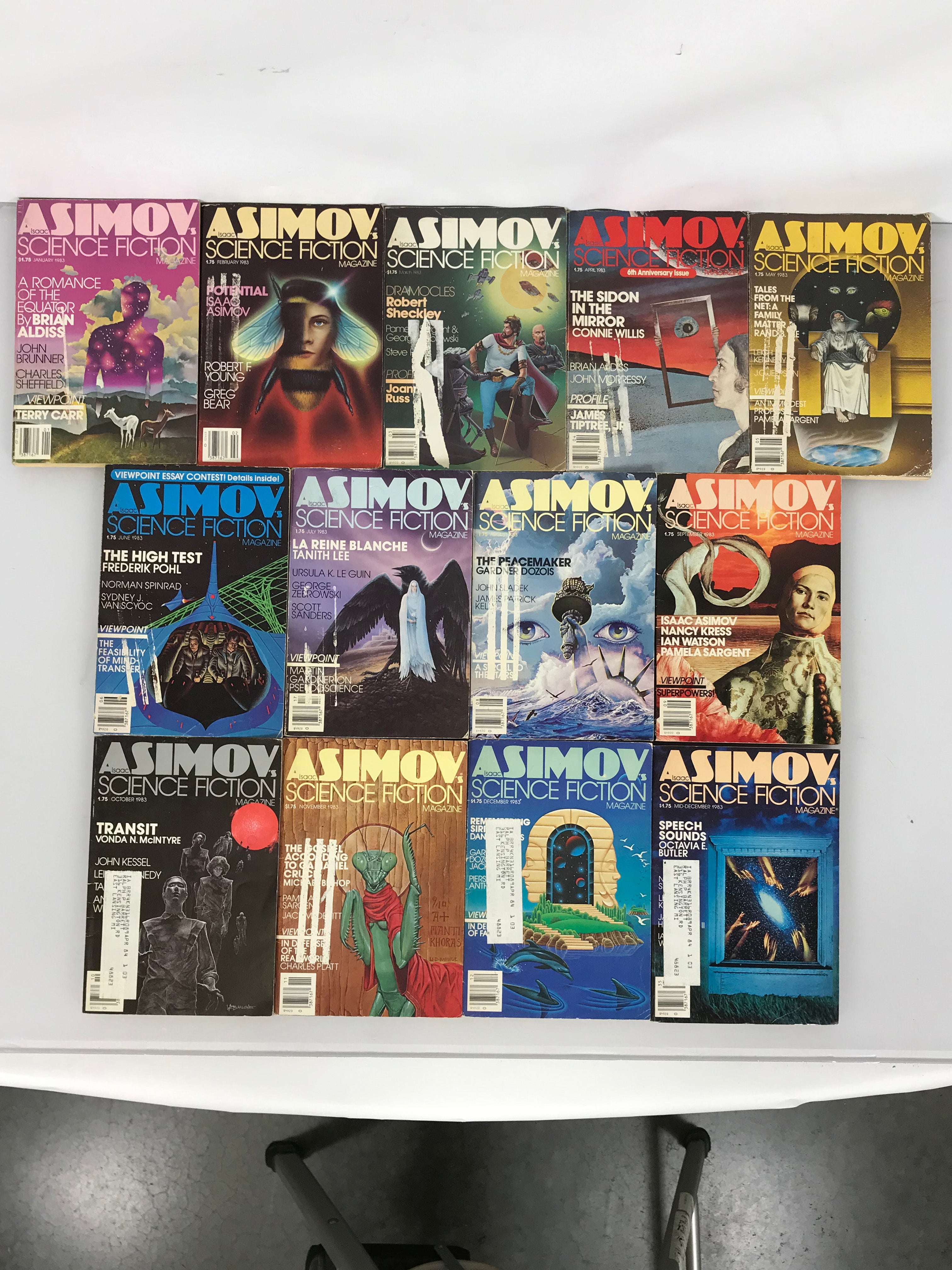 Lot of 39 Isaac Asimov's Science Fiction Magazine Complete 3 Year Run 1982-1984