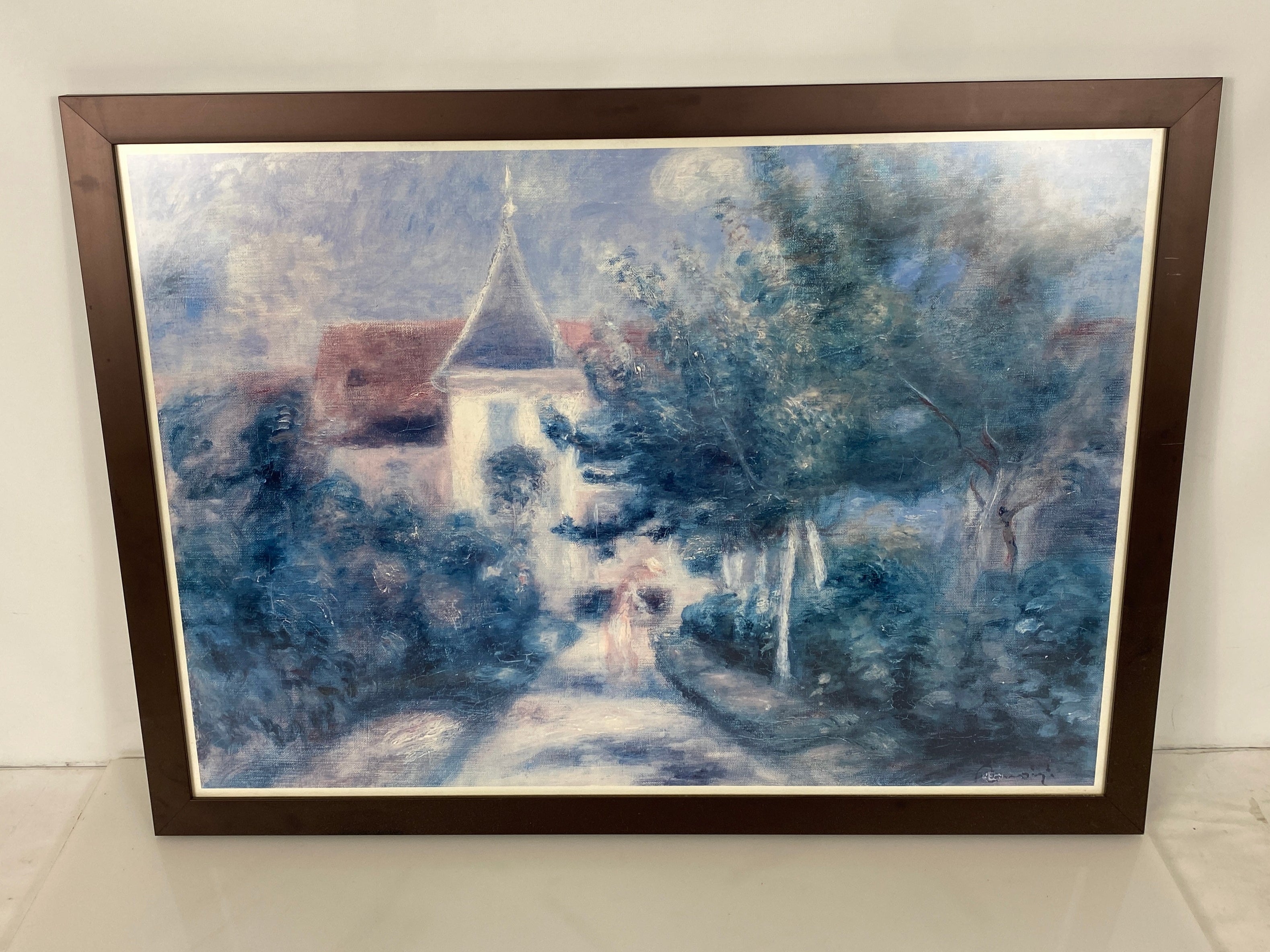 "Garden Estate" Painting in Nielsen Black Frame