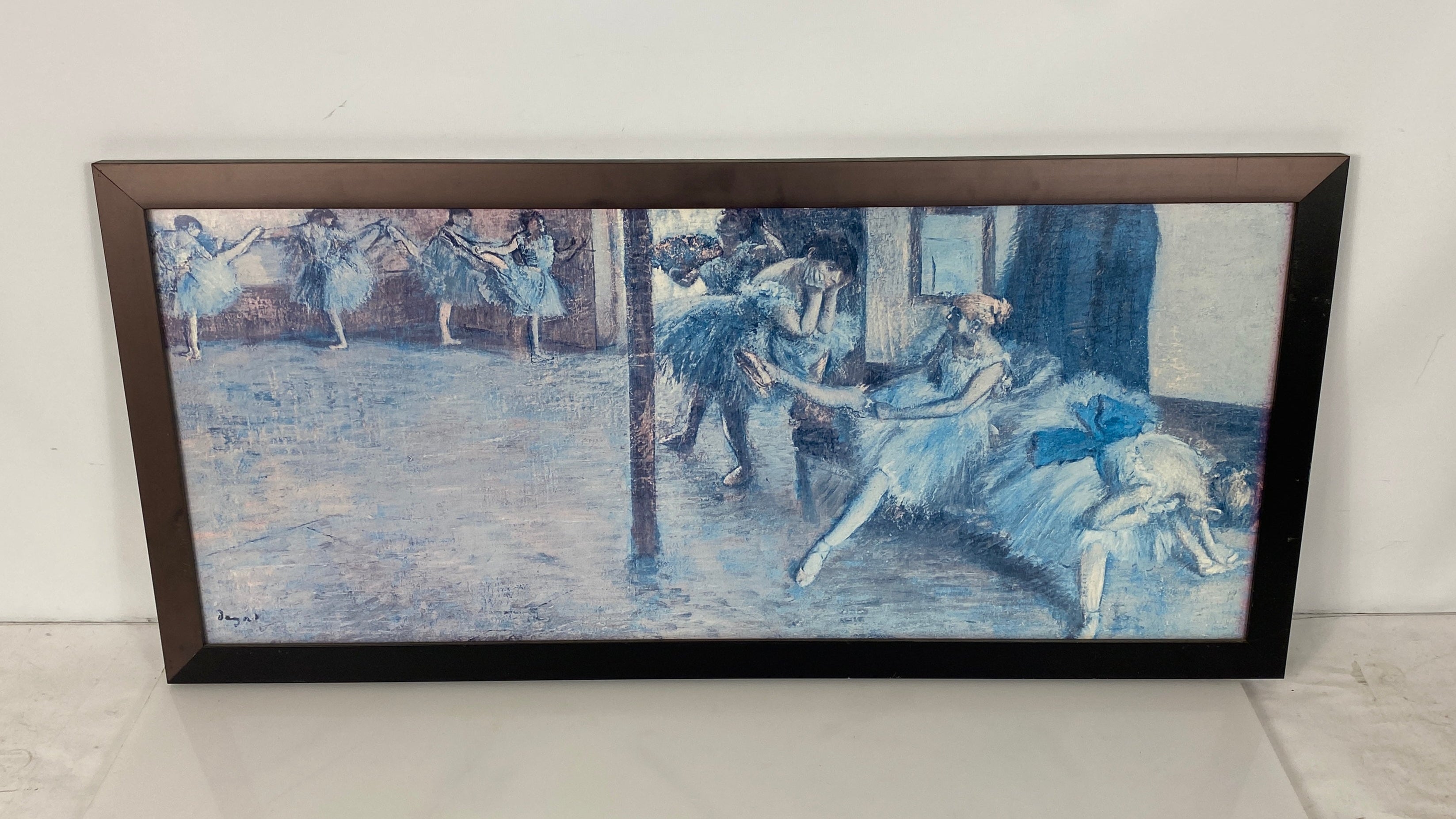 "Blue Ballerina" Painting in Nielsen Black Frame