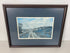 "Train Through Village" Painting in Nielsen Silver Frame