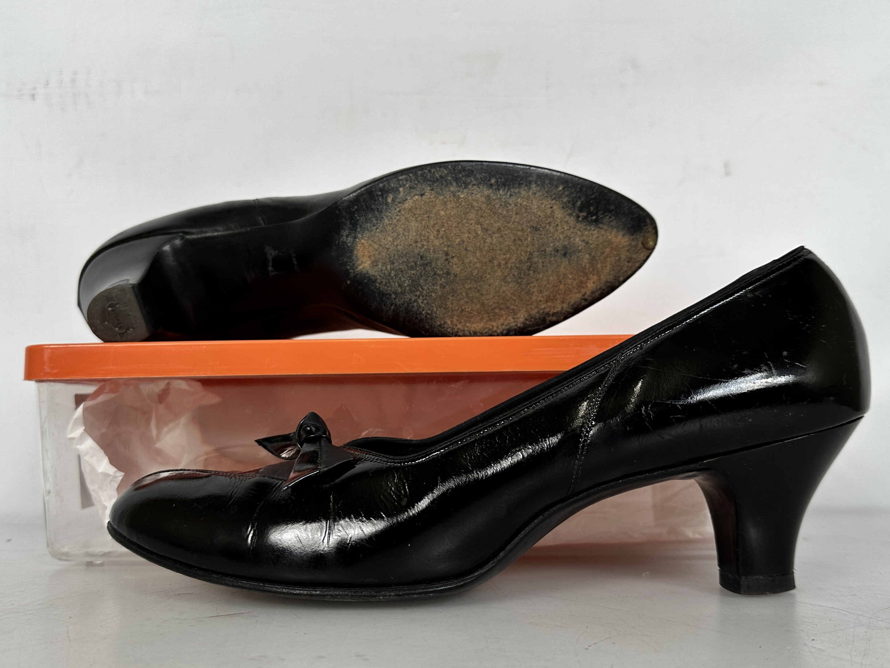 Vintage Black Foot Saver Shoes Women's Size 9 4A