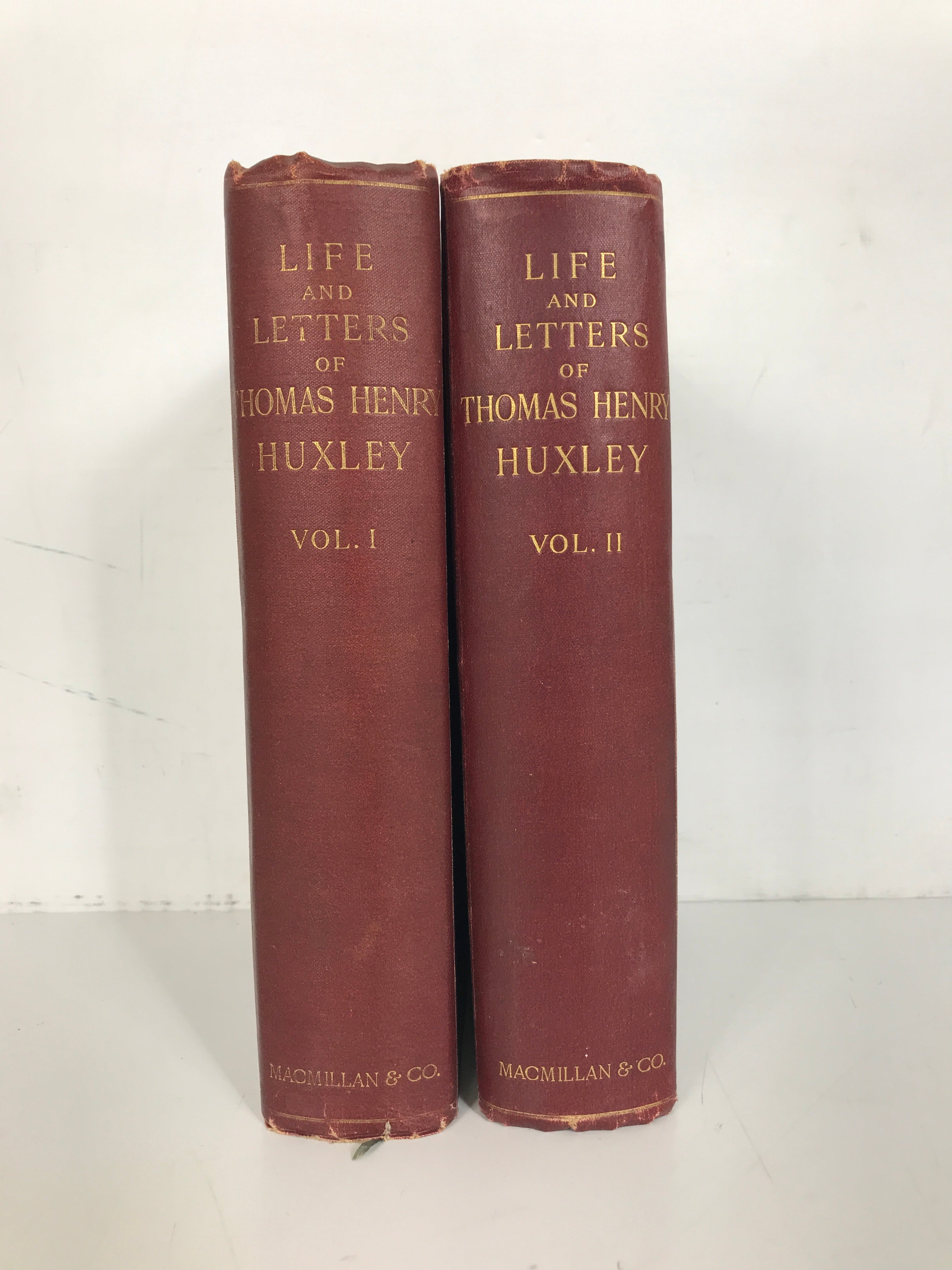 2 Vol Set: Life & Letters of Thomas Henry Huxley by His Son 1900 1st Ed HC