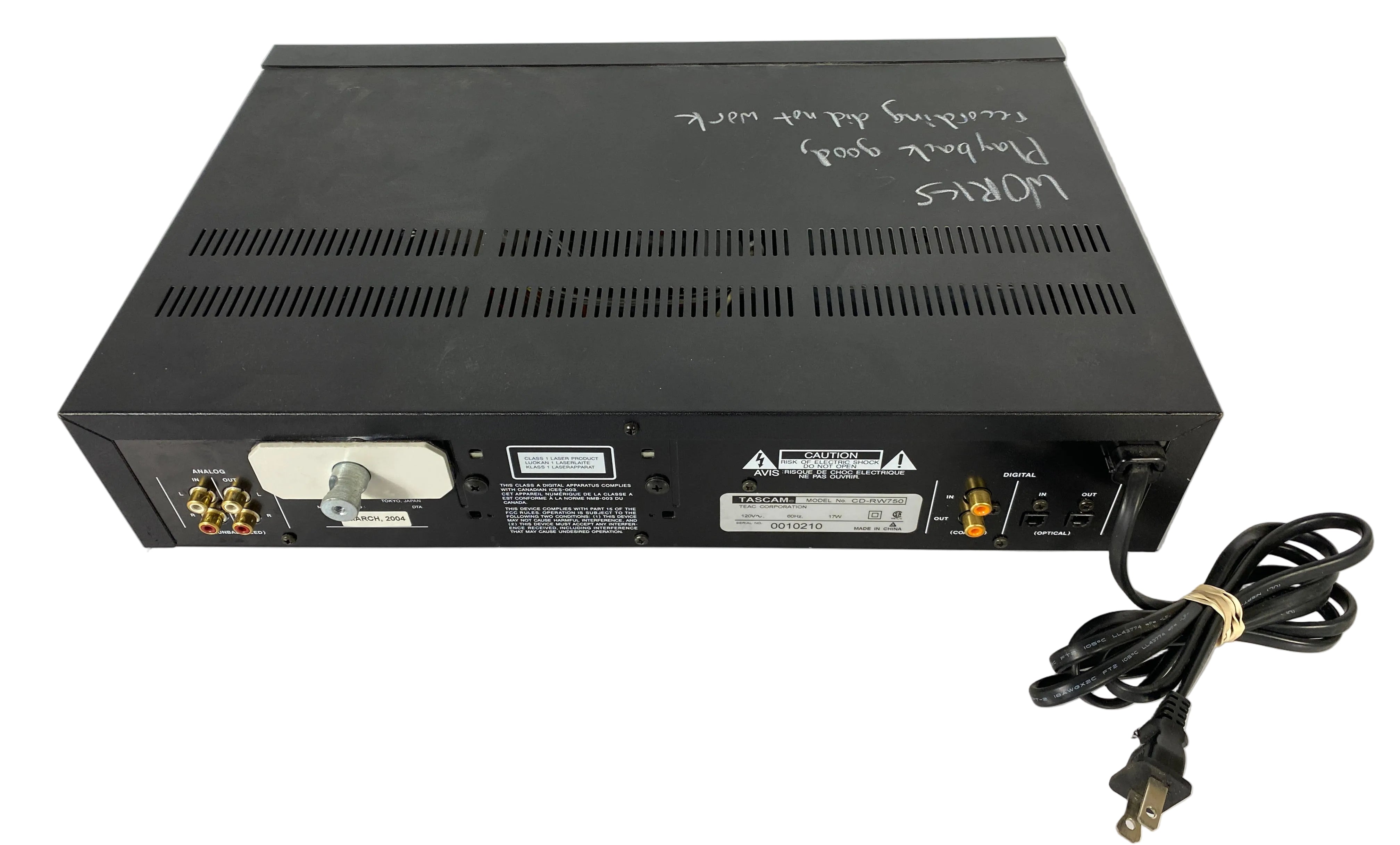 Tascam CD-RW750 CD Recorder