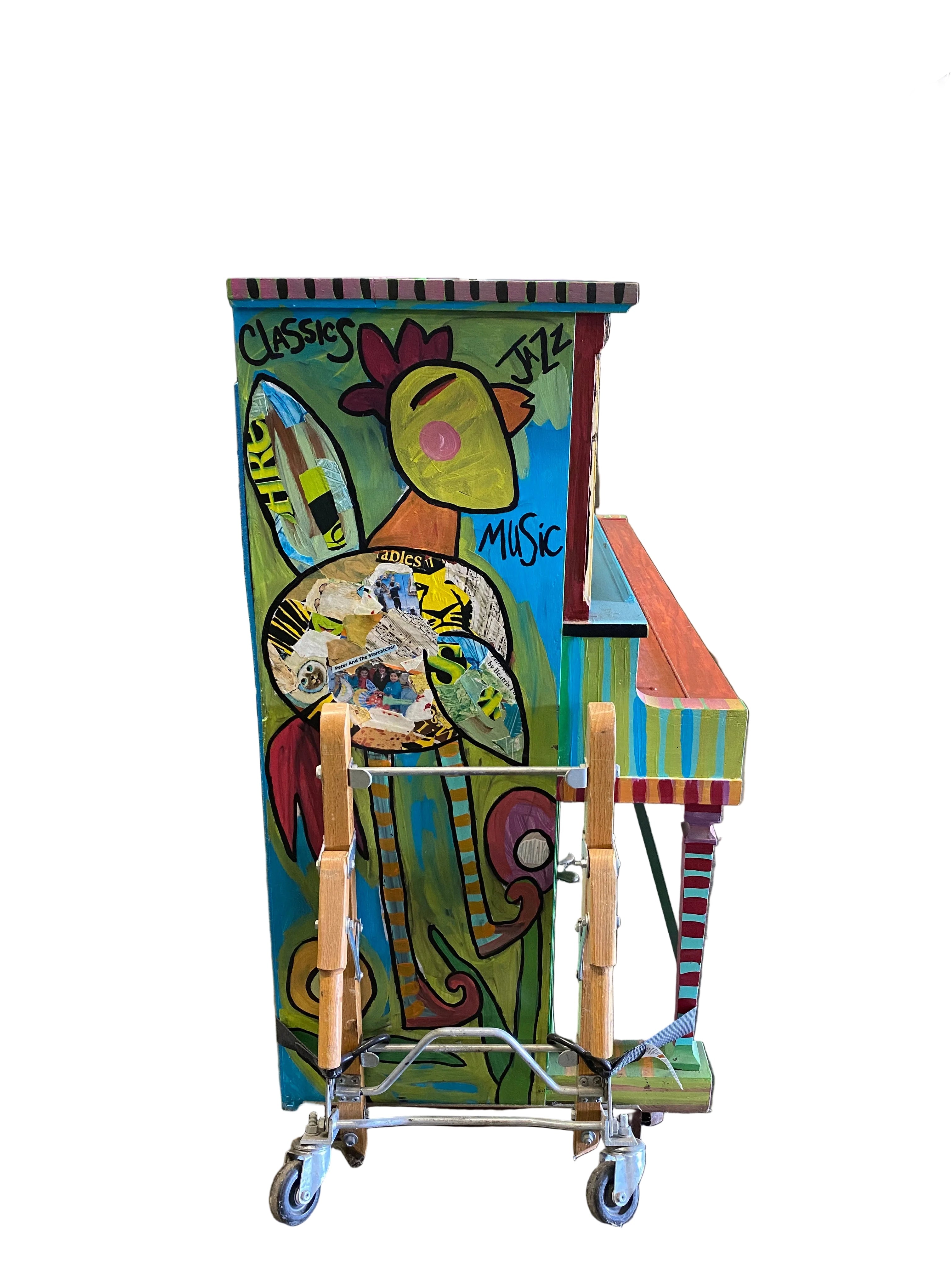 Lauter Painted Player Piano